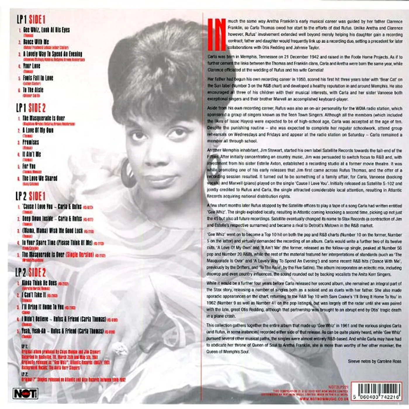 Carla Thomas  LP -  Gee Whiz (2xLP) (180g) (Vinyl)