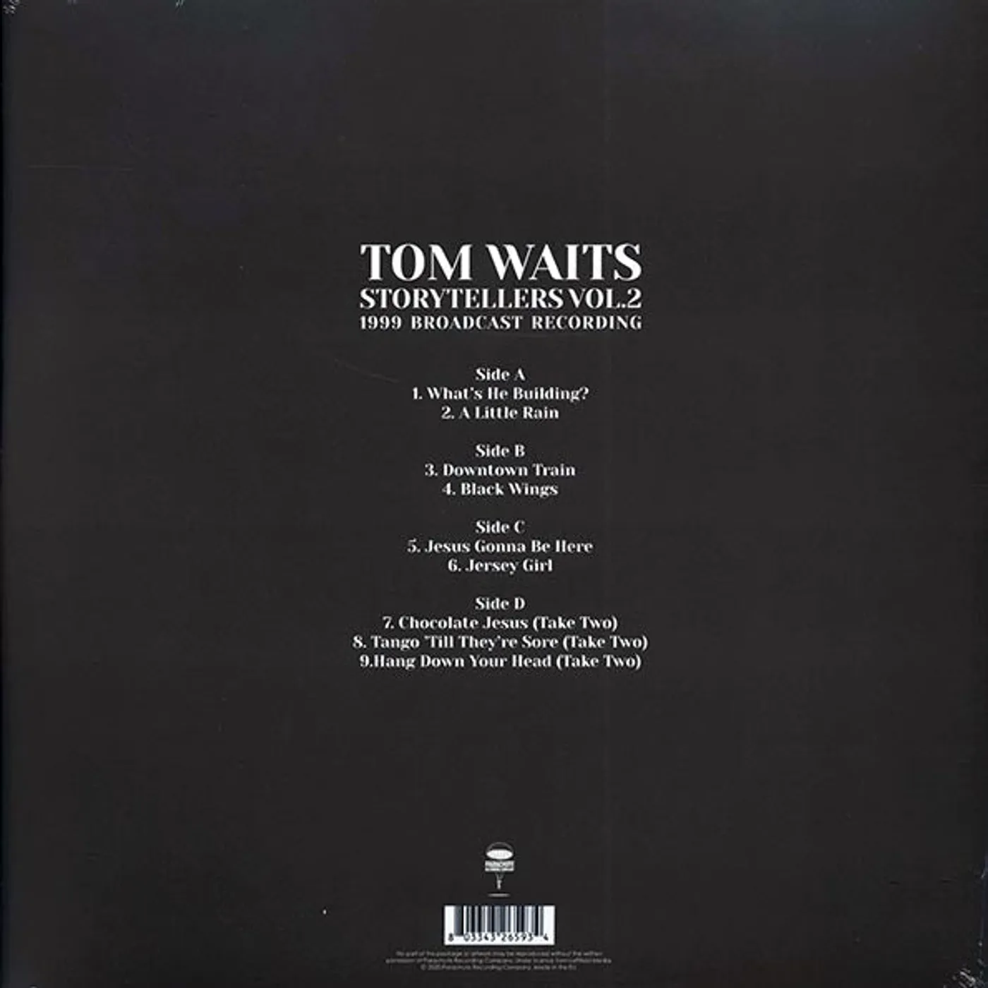 Tom Waits  LP -  Storytellers Volume 2: 1999 Broadcast Recording (ltd. ed.) (2xLP) (Vinyl)
