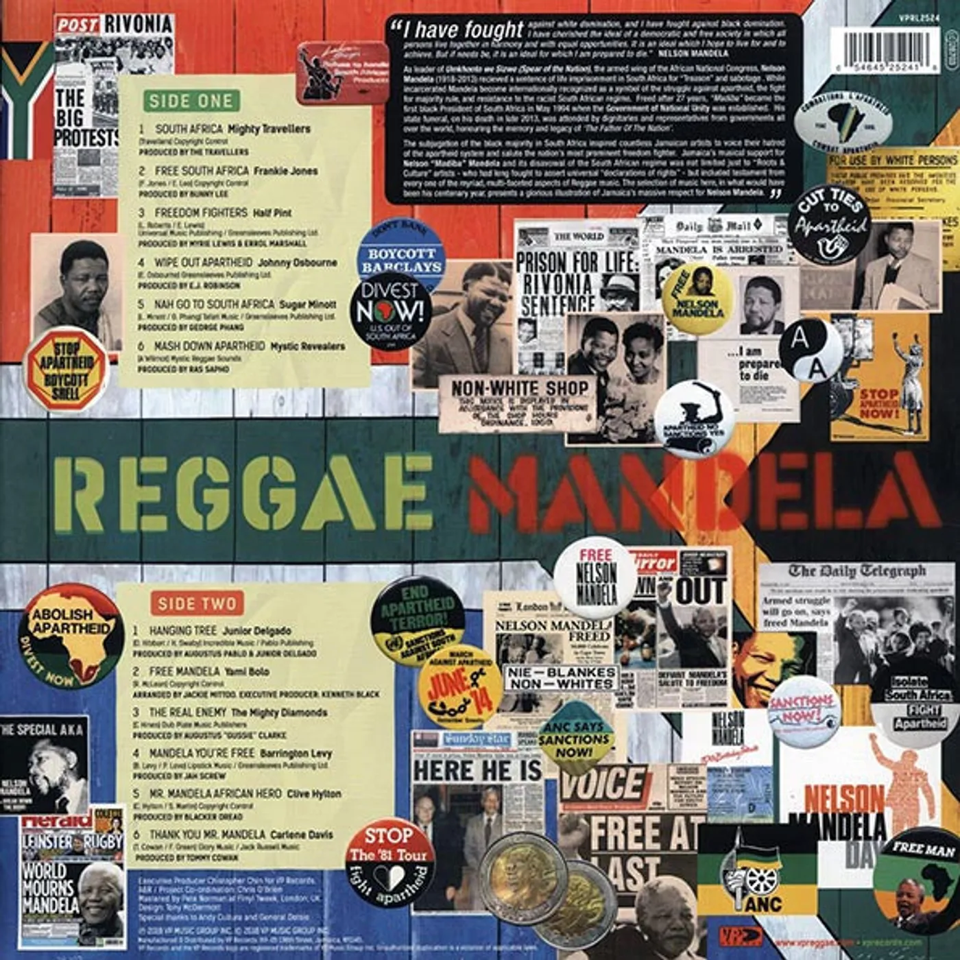 Barrington Levy, Half Pint, Johnny Osbourne, Etc.  LP -  Reggae Mandela (Vinyl)