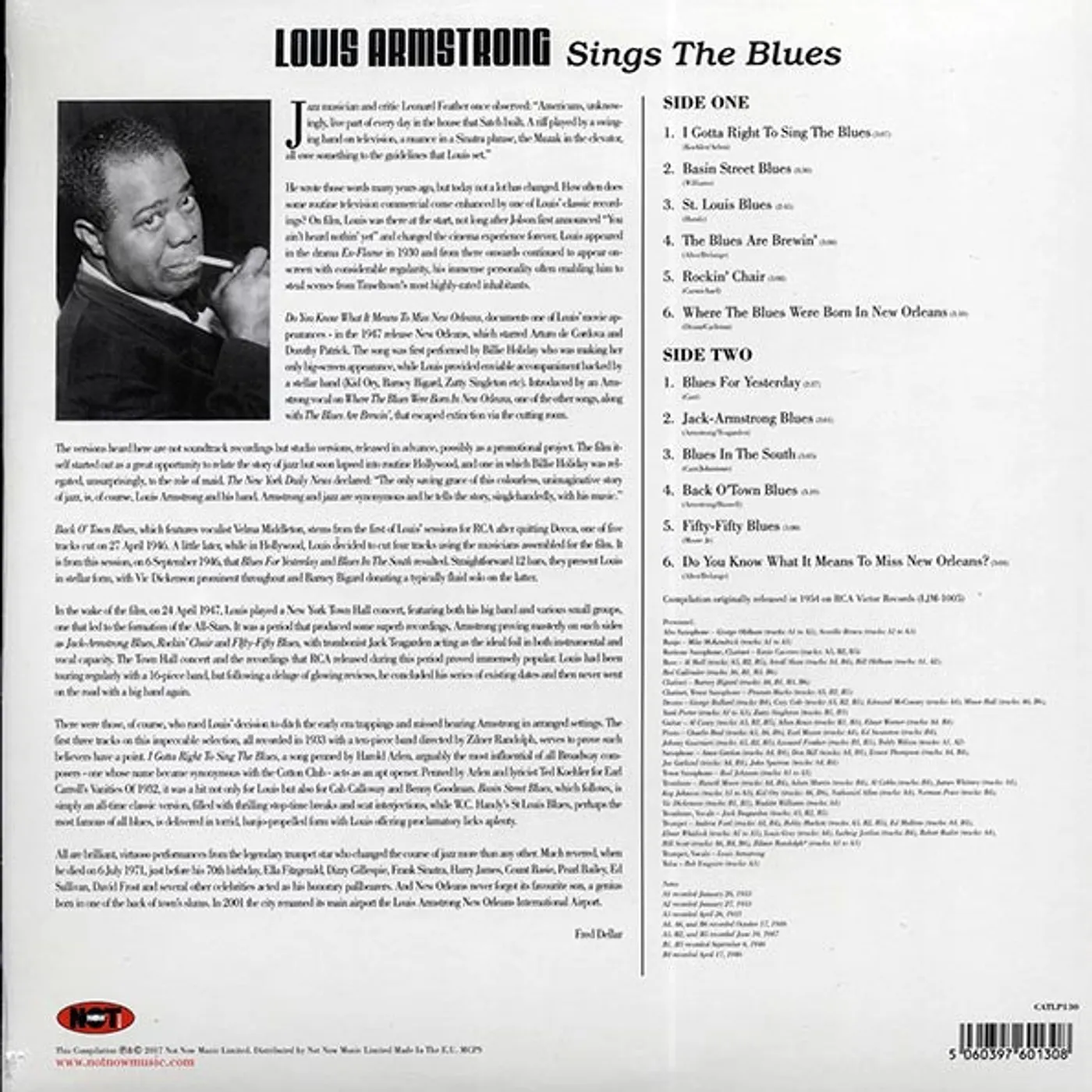 Louis Armstrong  LP -  Sings The Blues (180g) (Vinyl)