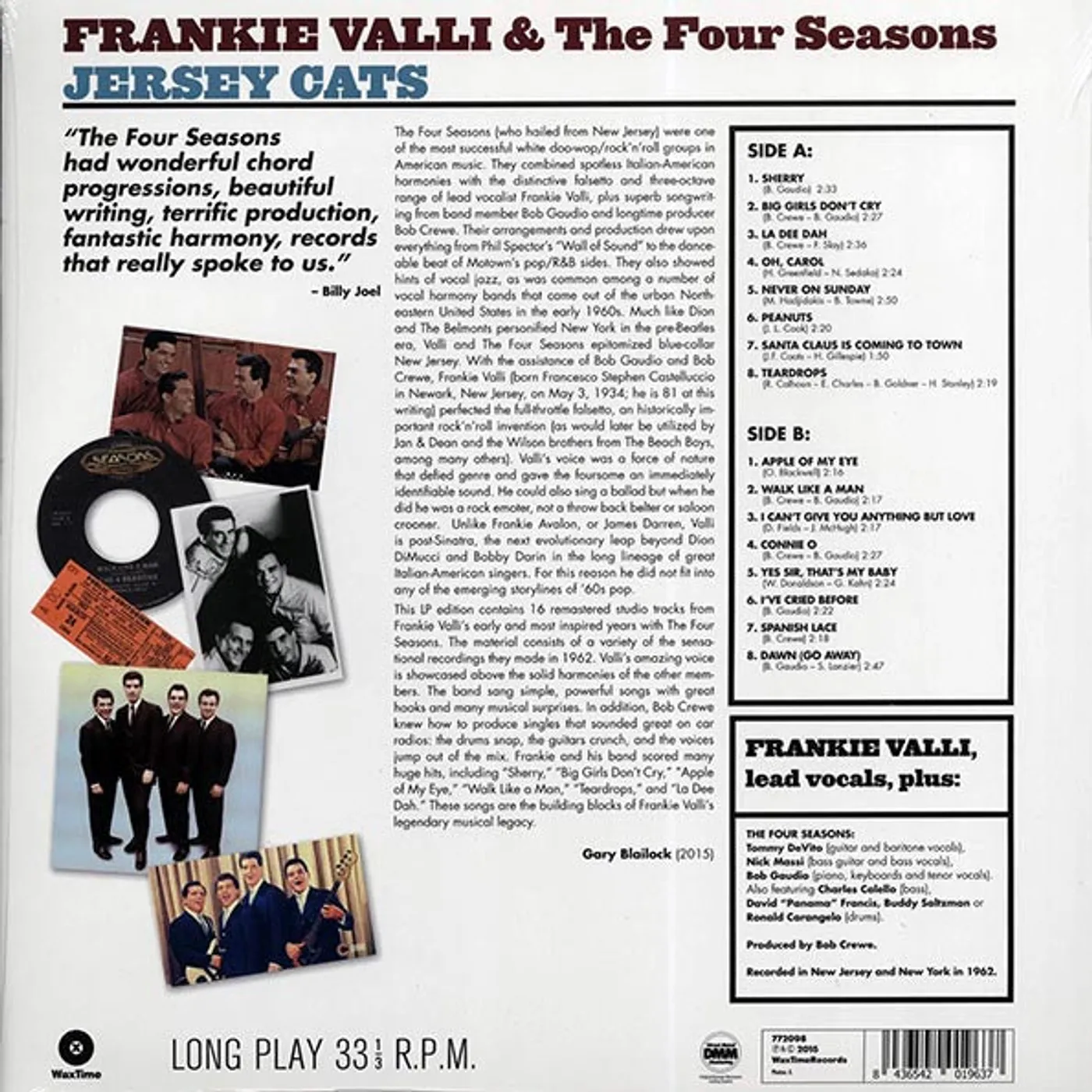 Frankie Valli & The Four Seasons  LP -  Jersey Cats (ltd. ed.) (180g)