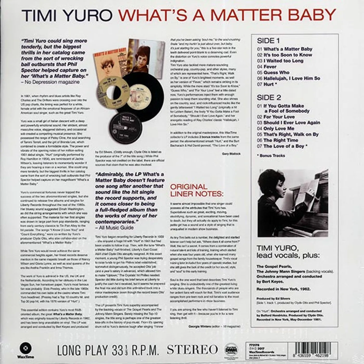  Timi Yuro  LP -  What's A Matter Baby (ltd. ed.) (180g) (HighDef VV) (Vinyl)