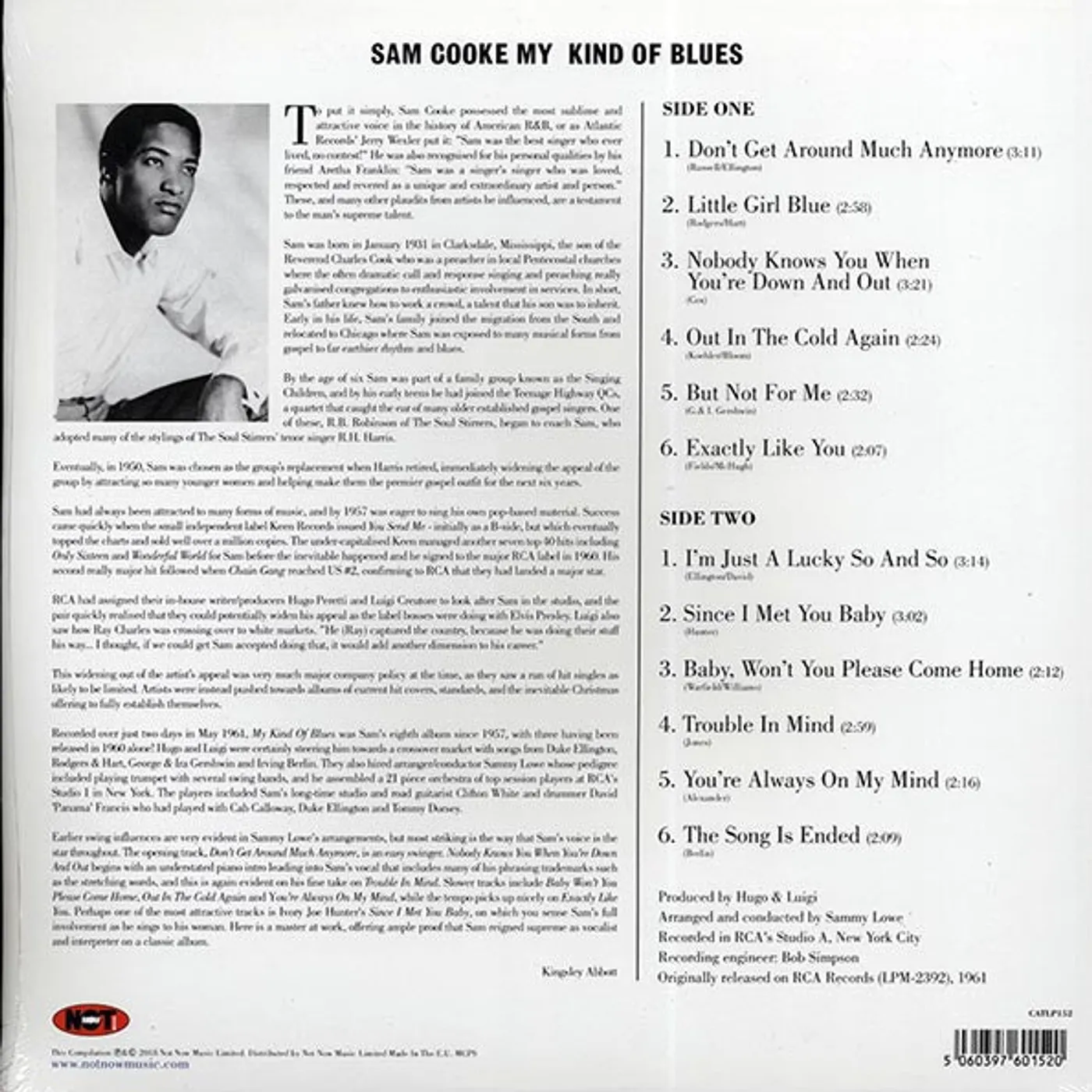 Sam Cooke  LP -  My Kind Of Blues (mono) (180g) (Vinyl)