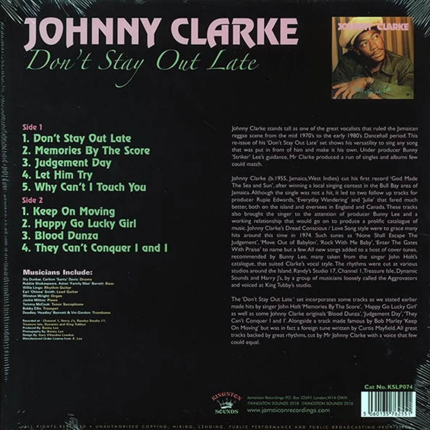 Johnny Clarke  LP -  Don't Stay Out Late (180g) (Vinyl)