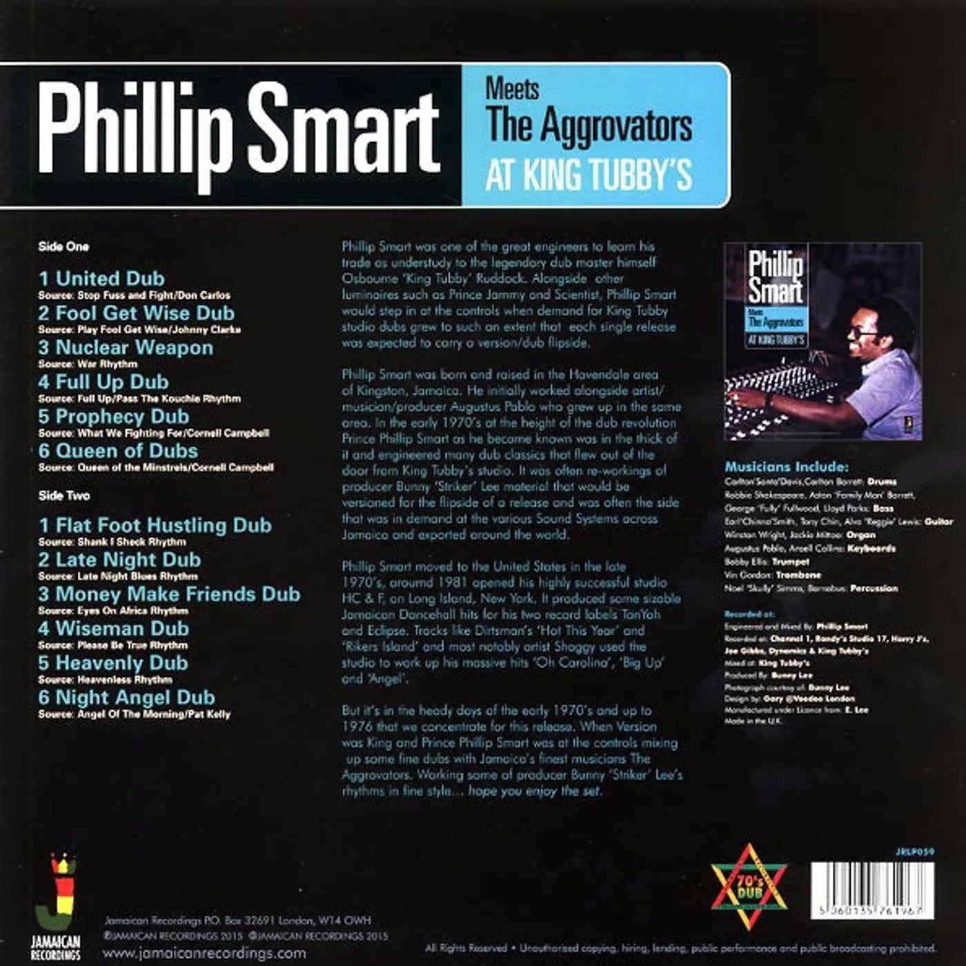 Phillip Smart, The Aggrovators  LP -  Phillip Smart Meets The Aggrovators At King Tubby's (180g) (Vinyl)