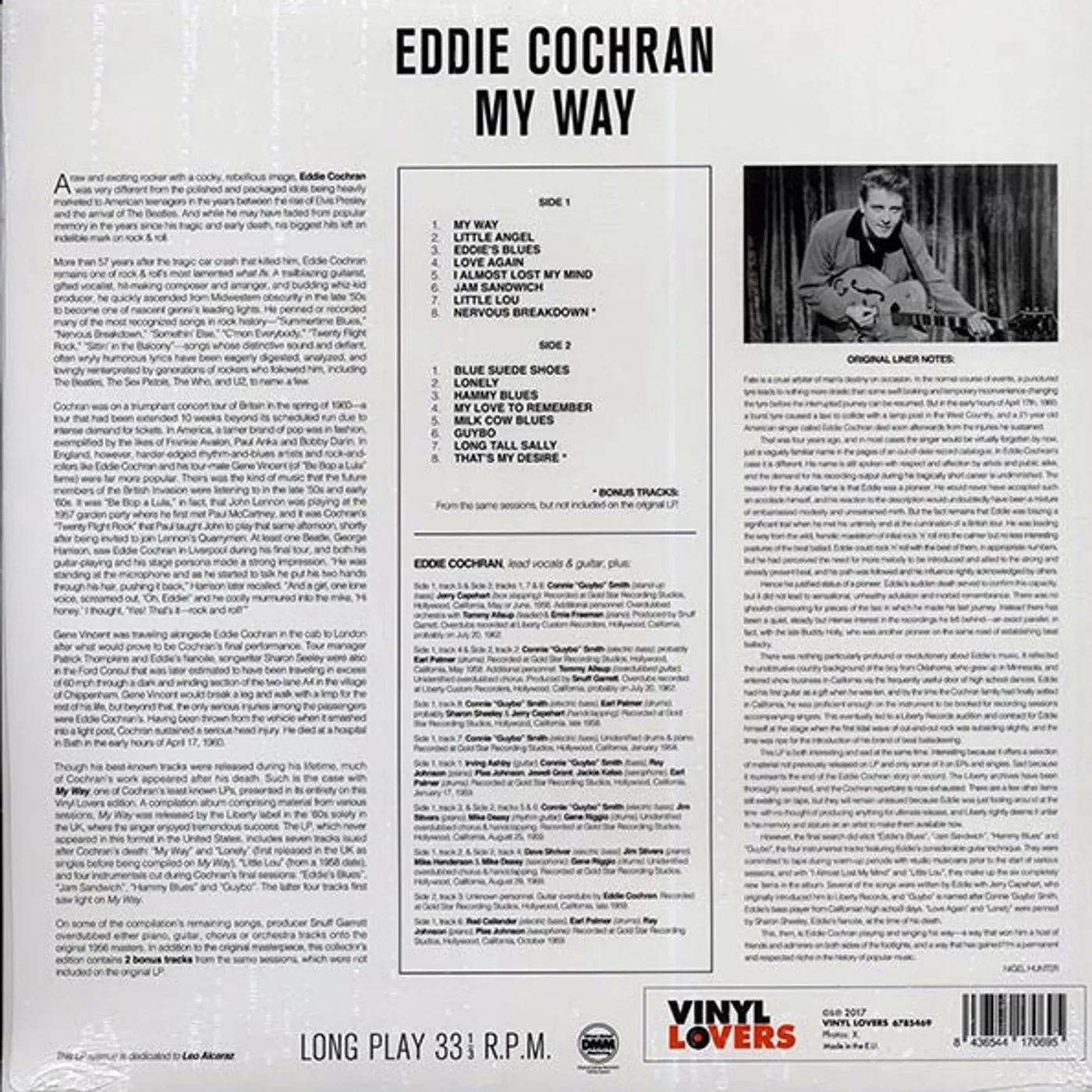 Eddie Cochran  LP -  My Way (DMM) (ltd. ed.) (180g) (HighDef VV) (remastered) (Vinyl)