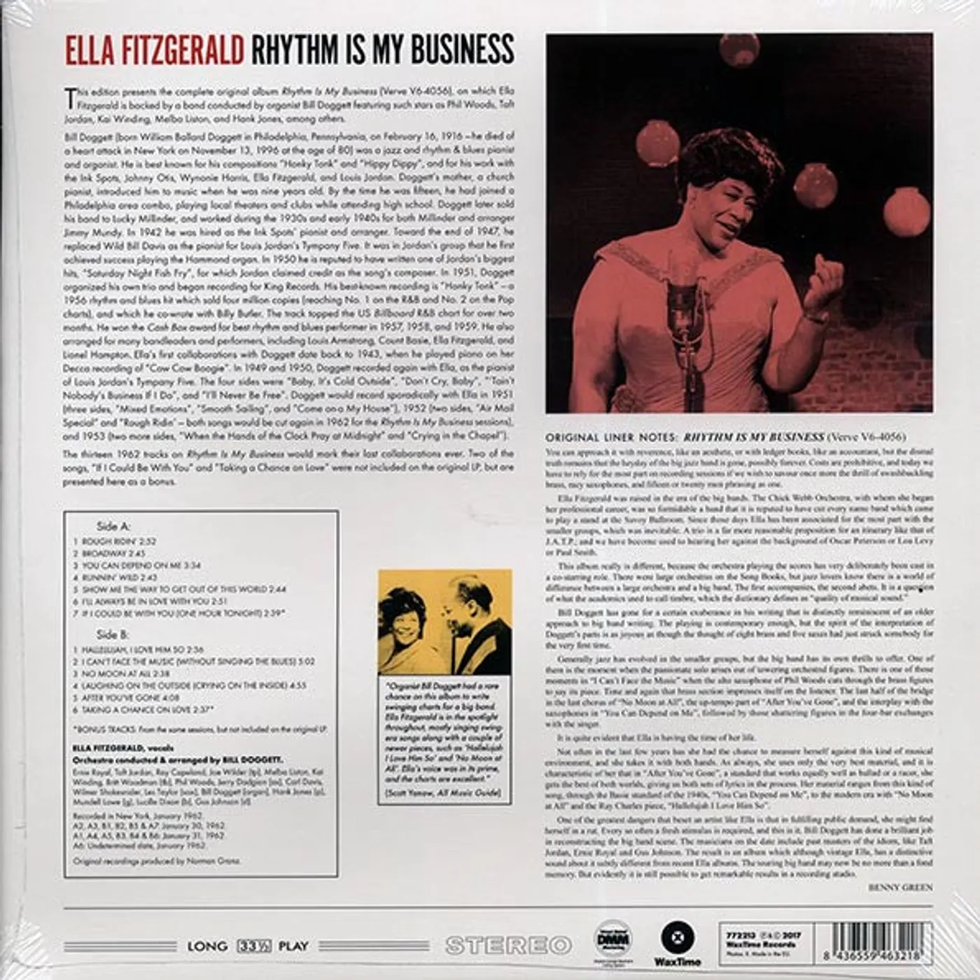 Ella Fitzgerald  LP -  Rhythm Is My Business (+ 3 bonus tracks) (DMM) (ltd. ed.) (180g) (HighDef VV) (remastered) (Vinyl)