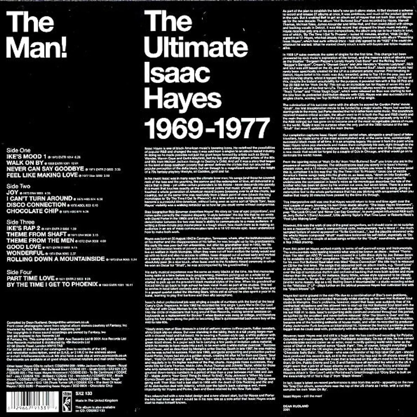 Isaac Hayes  LP -  The Man: The Ultimate Isaac Hayes 1969/1977 (Vinyl)