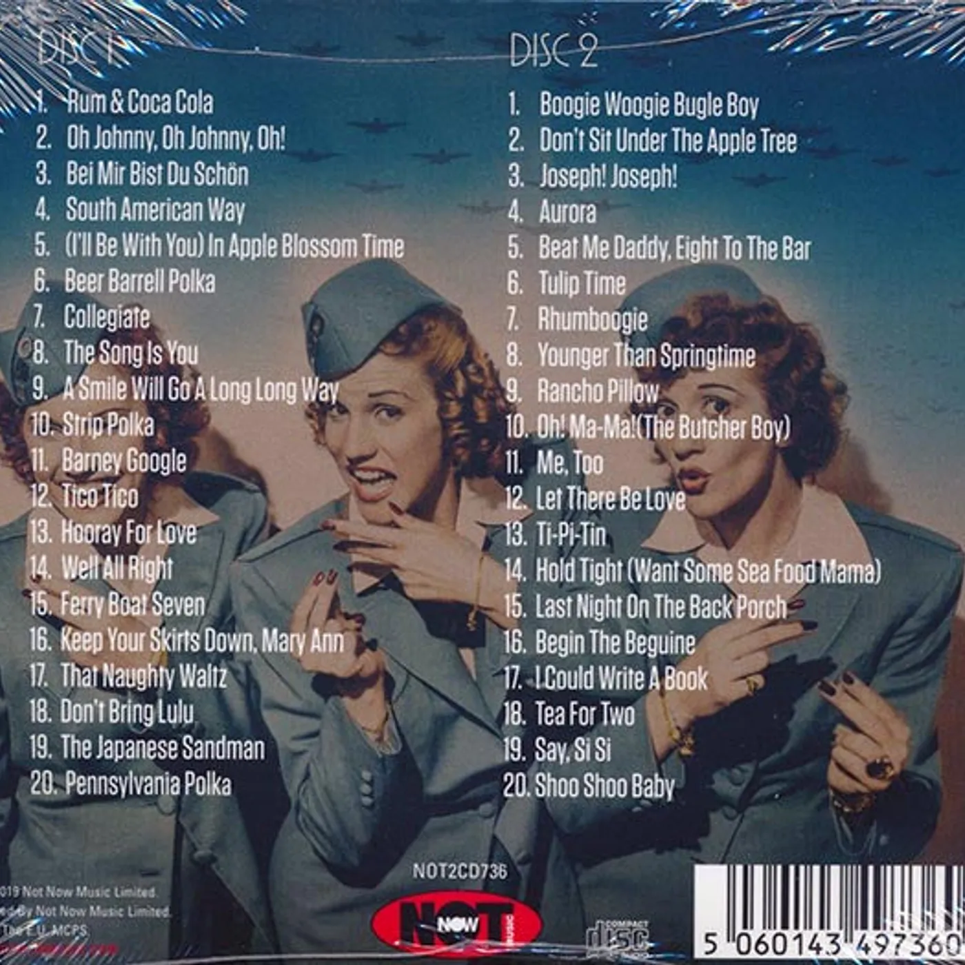 The Andrews Sisters  CD -  The Very Best Of The Andrews Sisters (40 tracks) (2xCD) (deluxe 3 fold digipak)