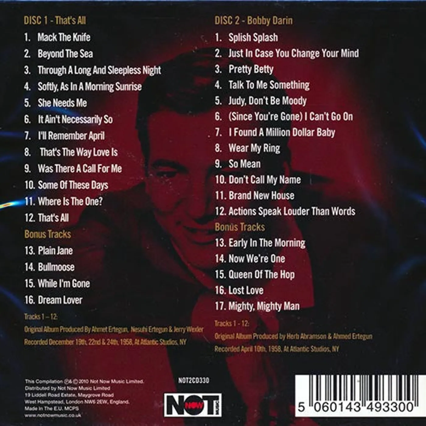 Bobby Darin  CD -  Mack The Knife (33 tracks) (2xCD)