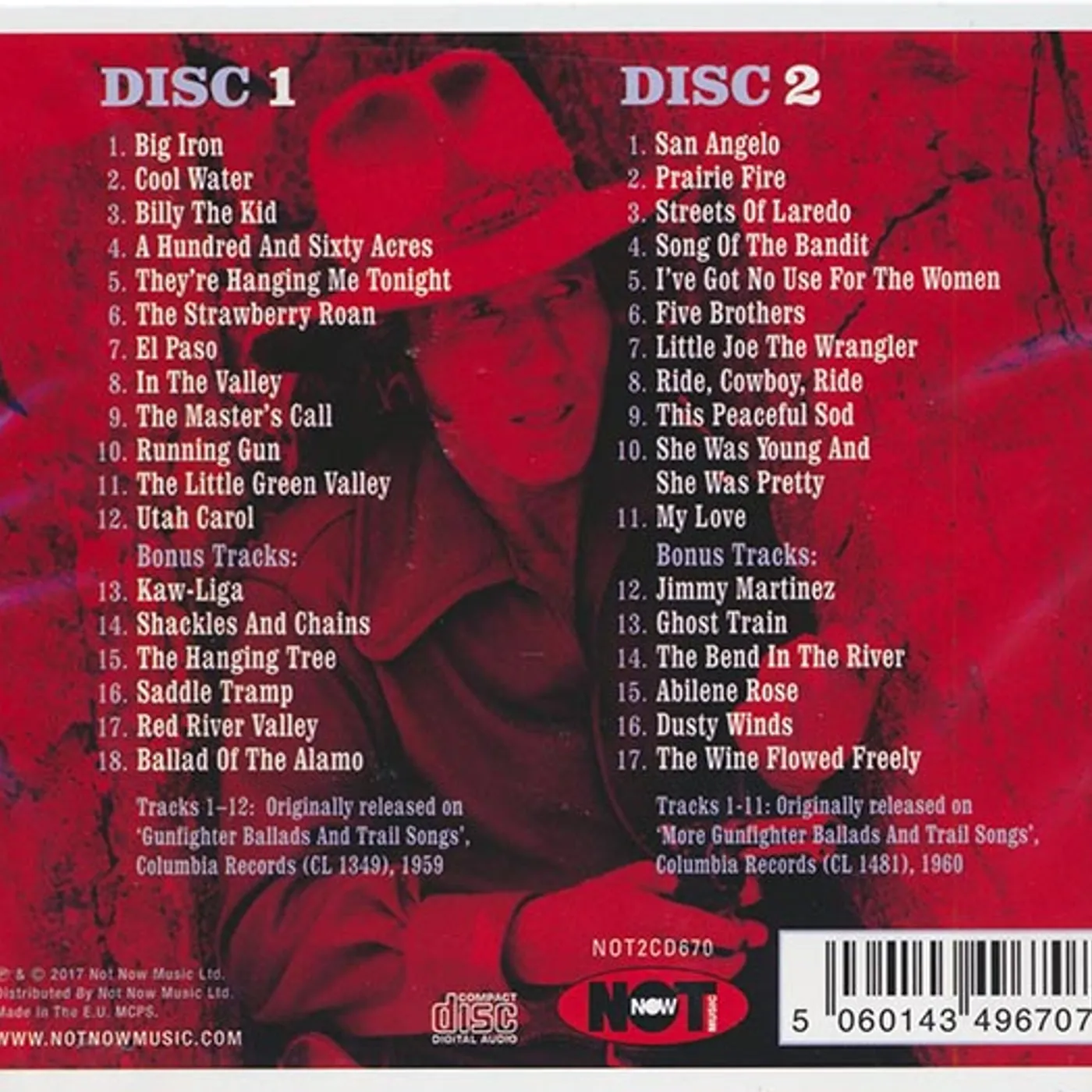 Marty Robbins  CD -  Gunfighter Ballads (35 tracks) (2xCD)