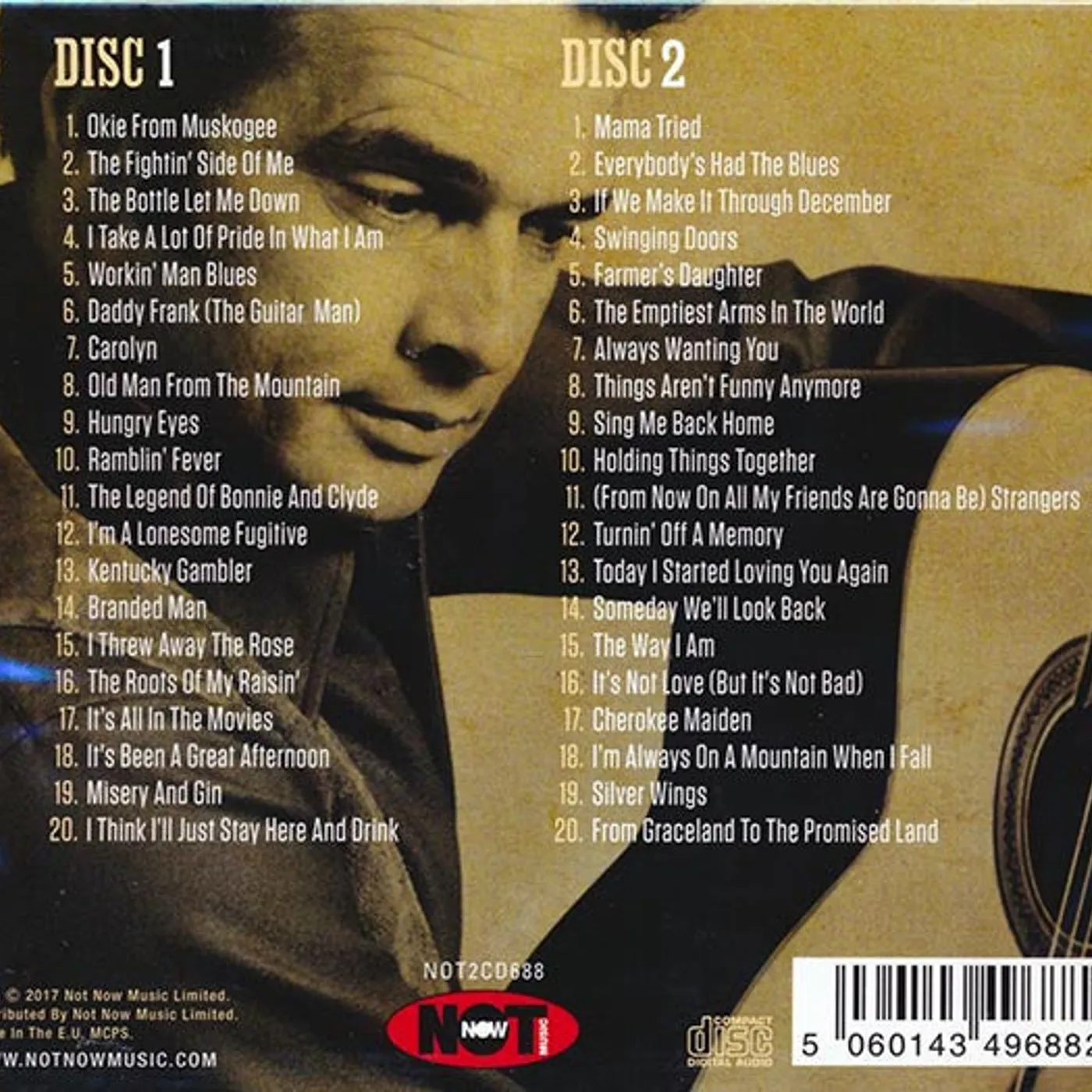 Merle Haggard  CD -  The Country Sounds Of Merle Haggard (40 tracks) (2xCD)