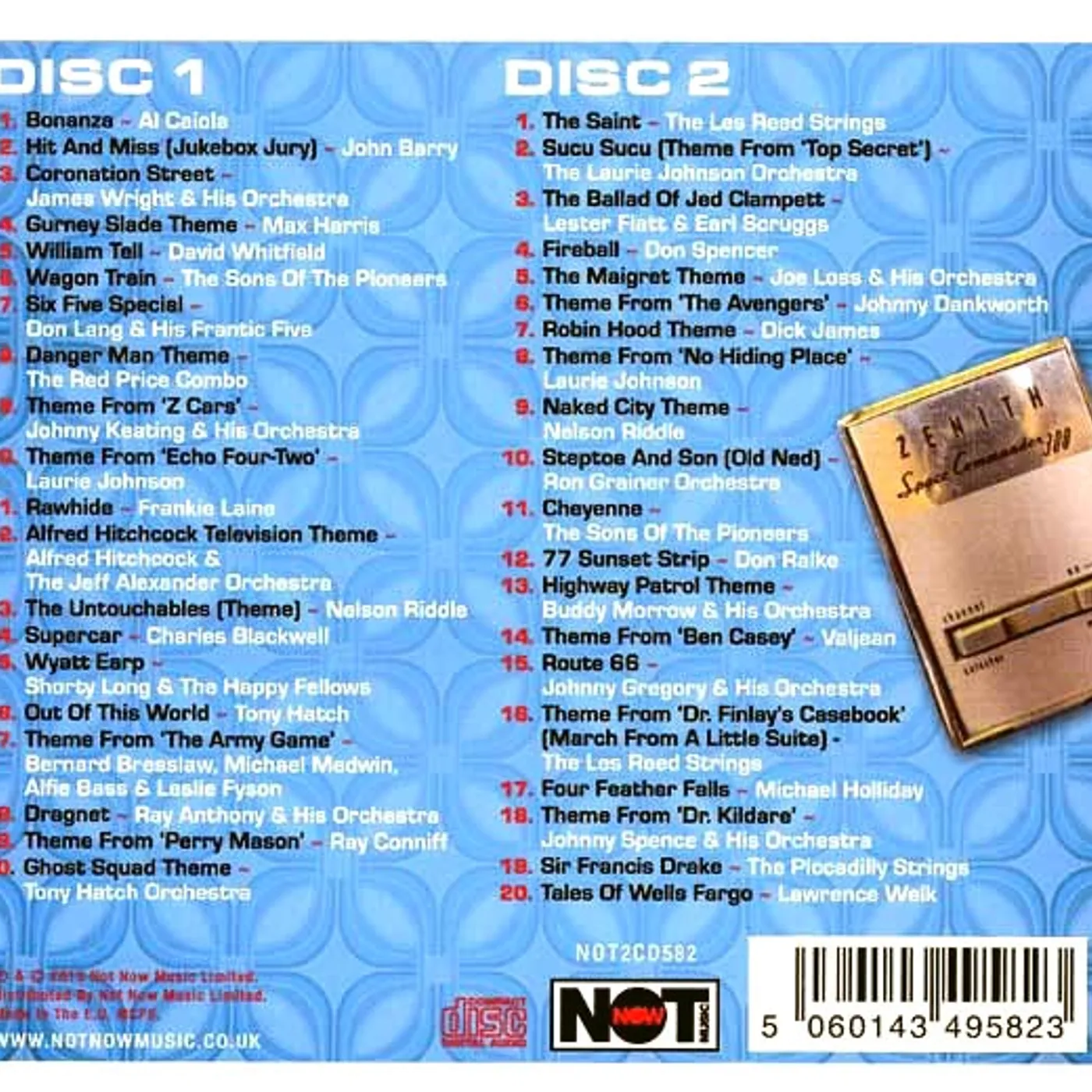 Various  CD -  The Greatest TV Themes Of The 50s & 60s (40 tracks) (2xCD)