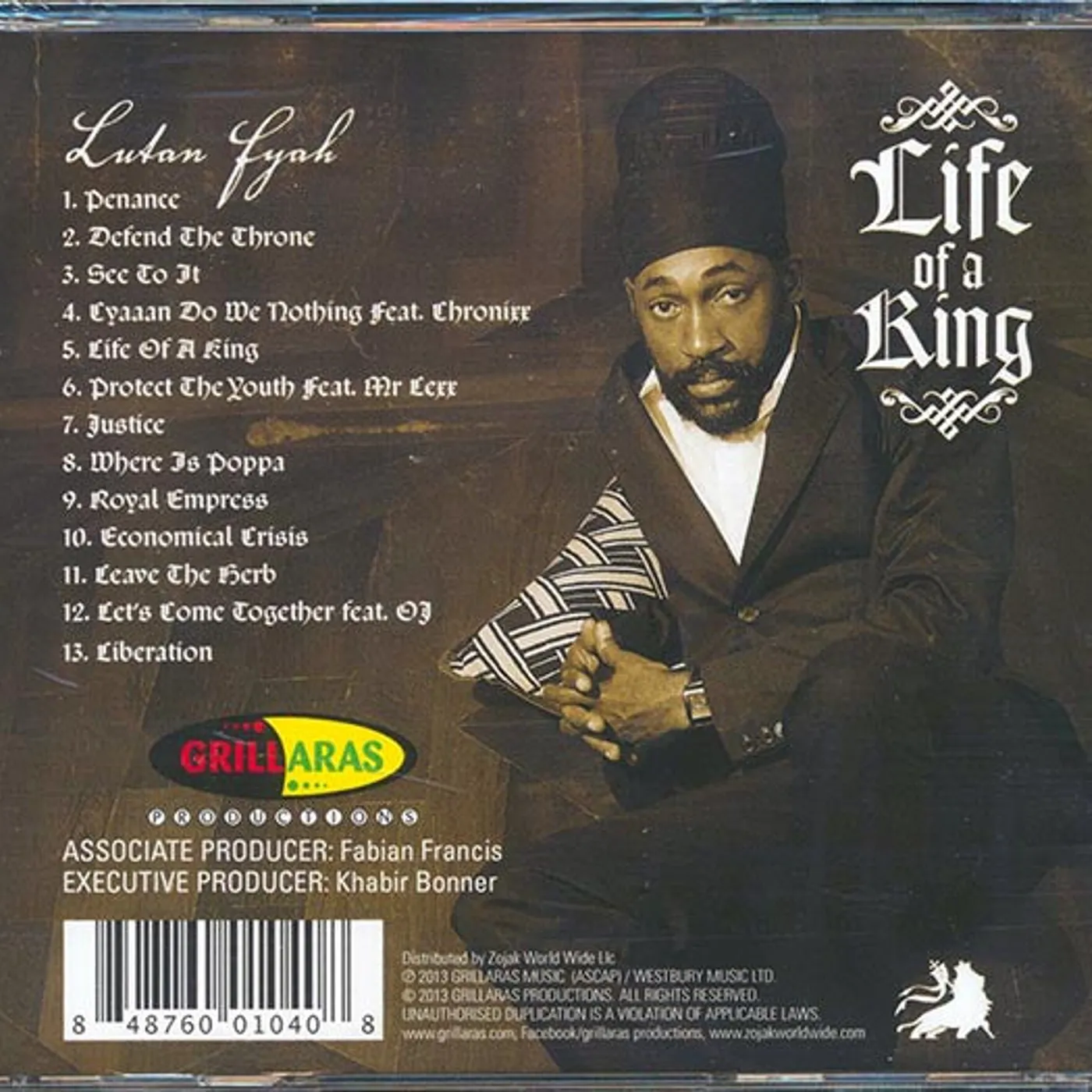 Lutan Fyah  CD -  Life Of A King