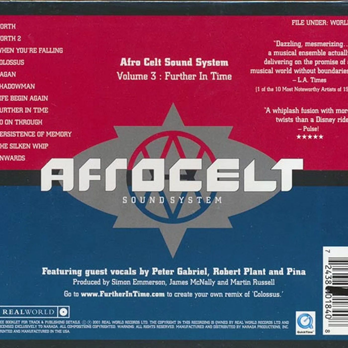 Afro Celt Sound System  CD -  Volume 3: Further In Time (incl. large booklet)