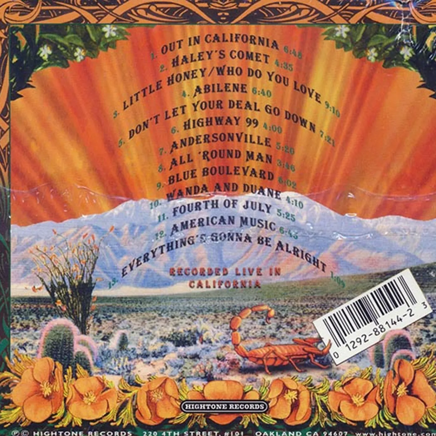 Dave Alvin & The Guilty Men  CD -  Out In California(deluxe 3 fold digipak)