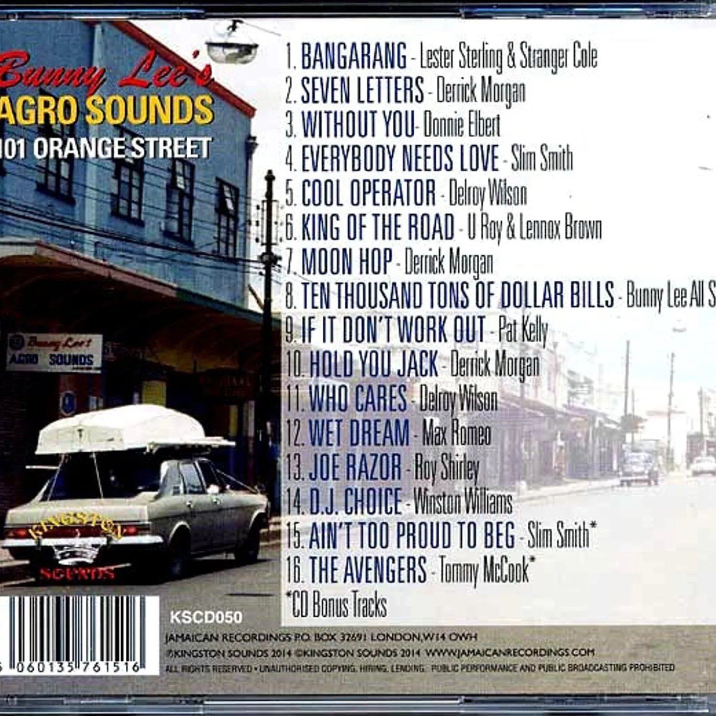 Delroy Wilson, Slim Smith, Lester Sterling, Etc.  CD -  Bunny Lee's Agro Sounds: 101 Orange Street