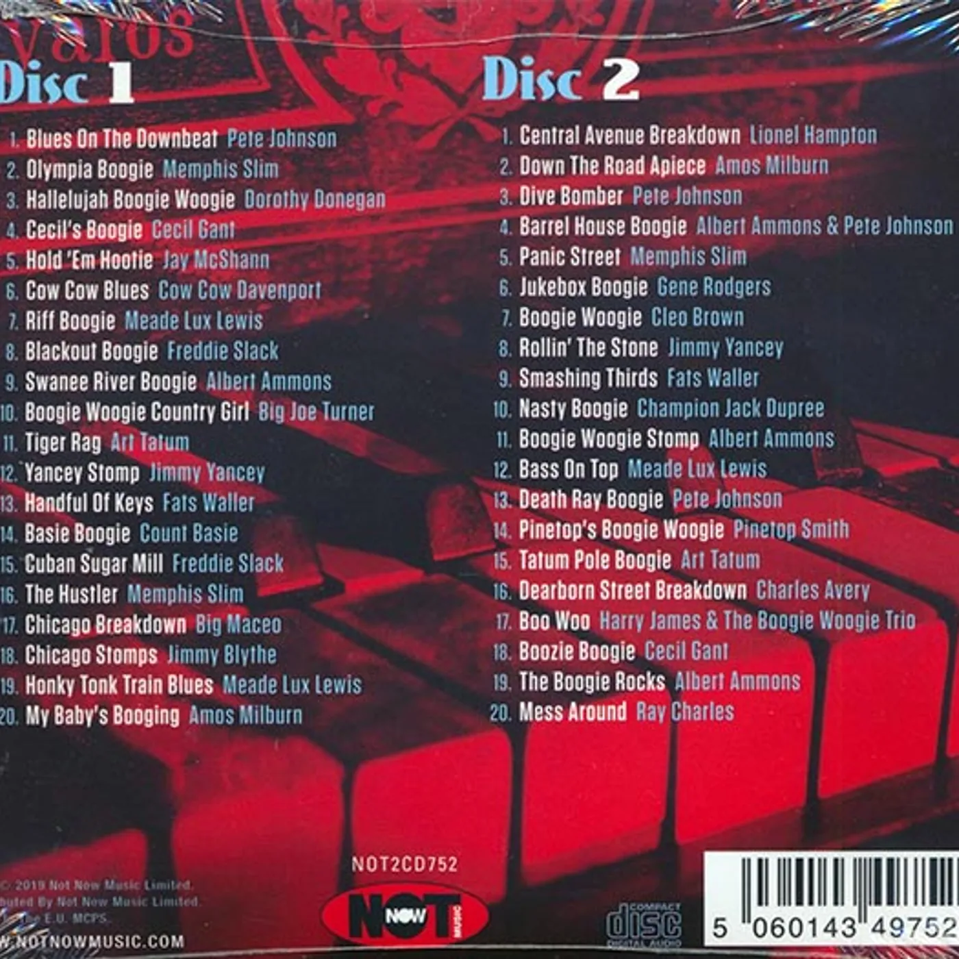 Fats Waller, Pete Johnson, Art Tatum, Memphis Slim, Etc.  CD -  Essential Boogie Woogie (40 tracks) (2xCD) (deluxe 3 fold digipak)