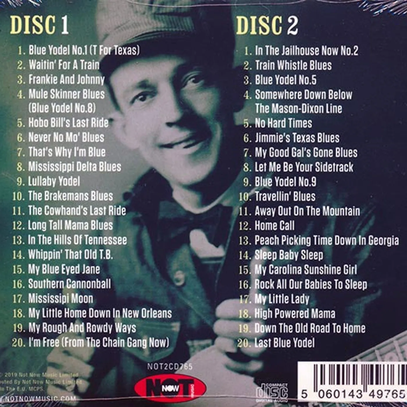 Jimmie Rodgers  CD -  The Very Best Of Jimmie Rodgers (40 tracks) (2xCD) (deluxe 3 fold digipak)
