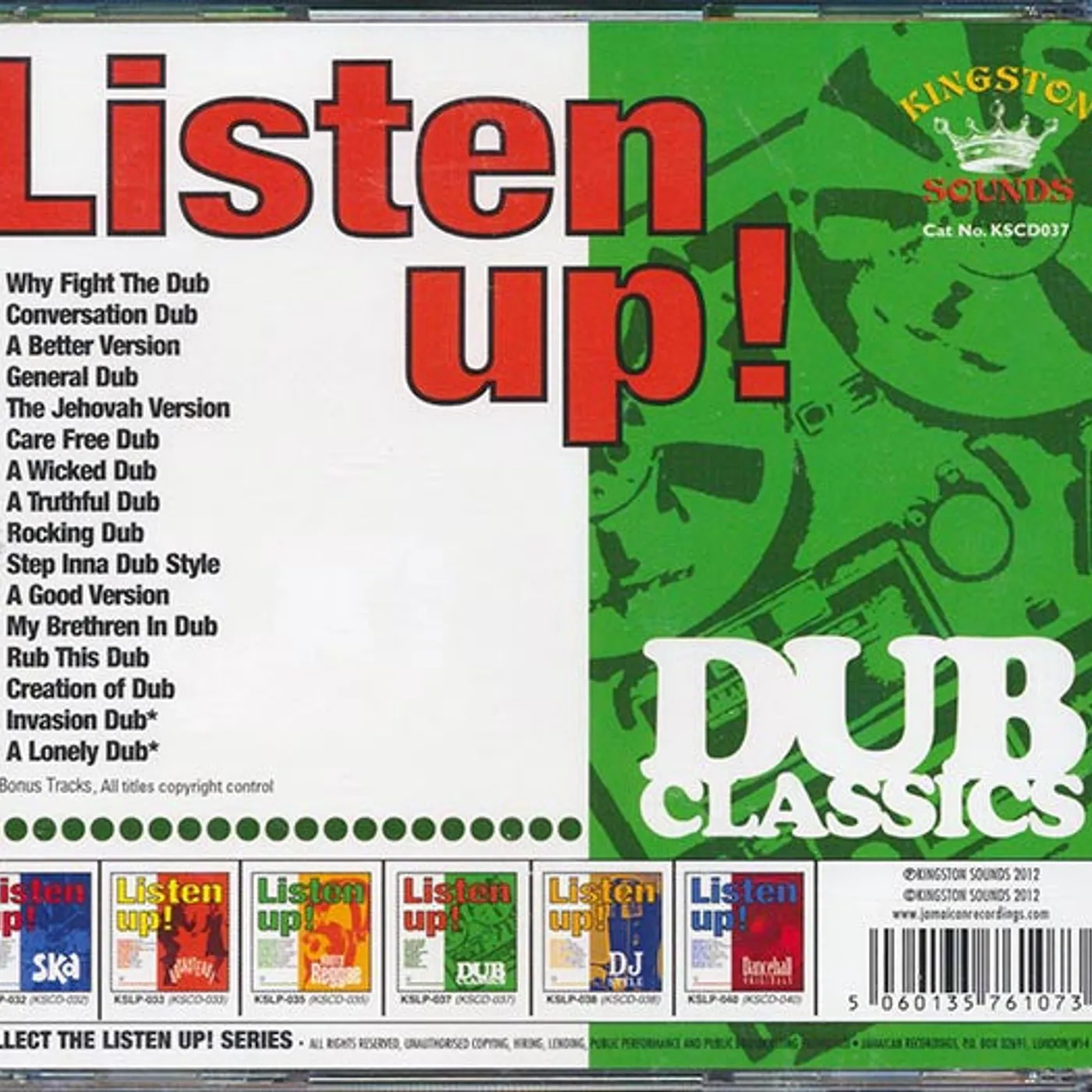 King Tubby  CD -  Listen Up: Dub Classics
