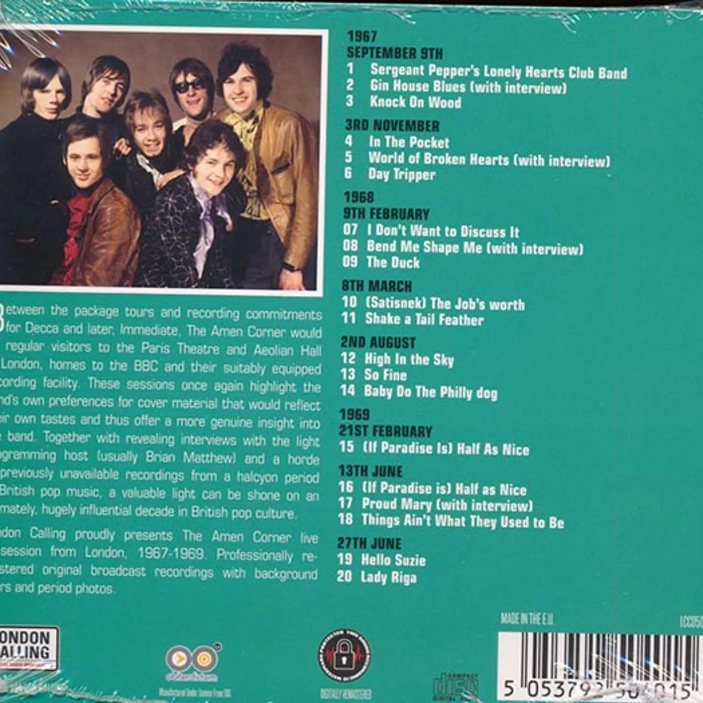 Amen Corner  CD -  Live On Air '67 '69 (incl. 8page booklet) (remastered)