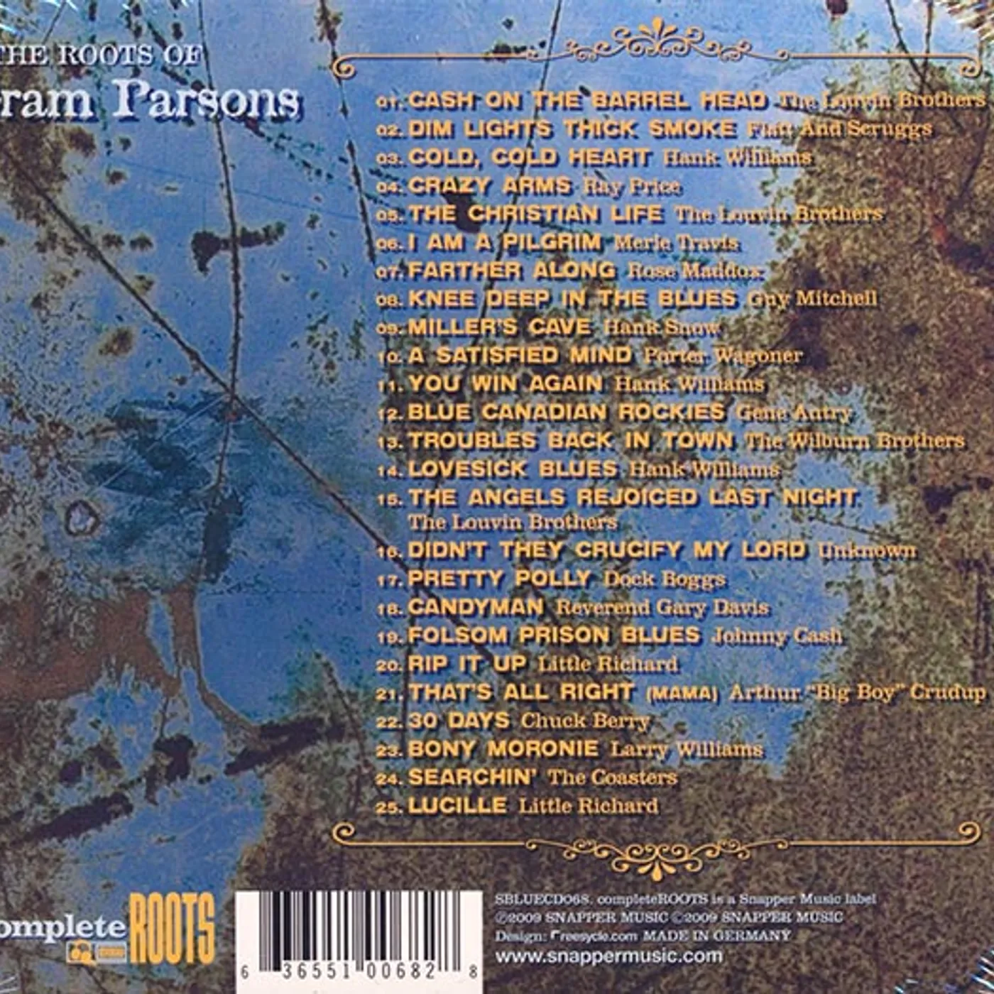 Flatt & Scruggs, The Louvin Brothers, Merle Travis, Etc.  CD -  The Roots Of Gram Parsons (25 tracks)