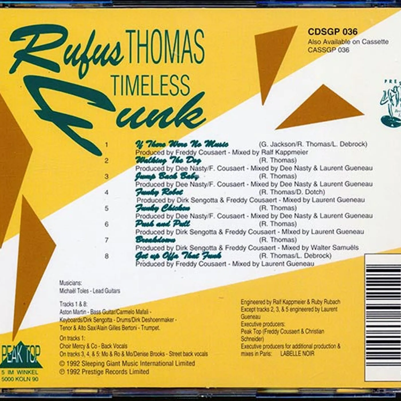 Rufus Thomas  CD -  Timeless Funk