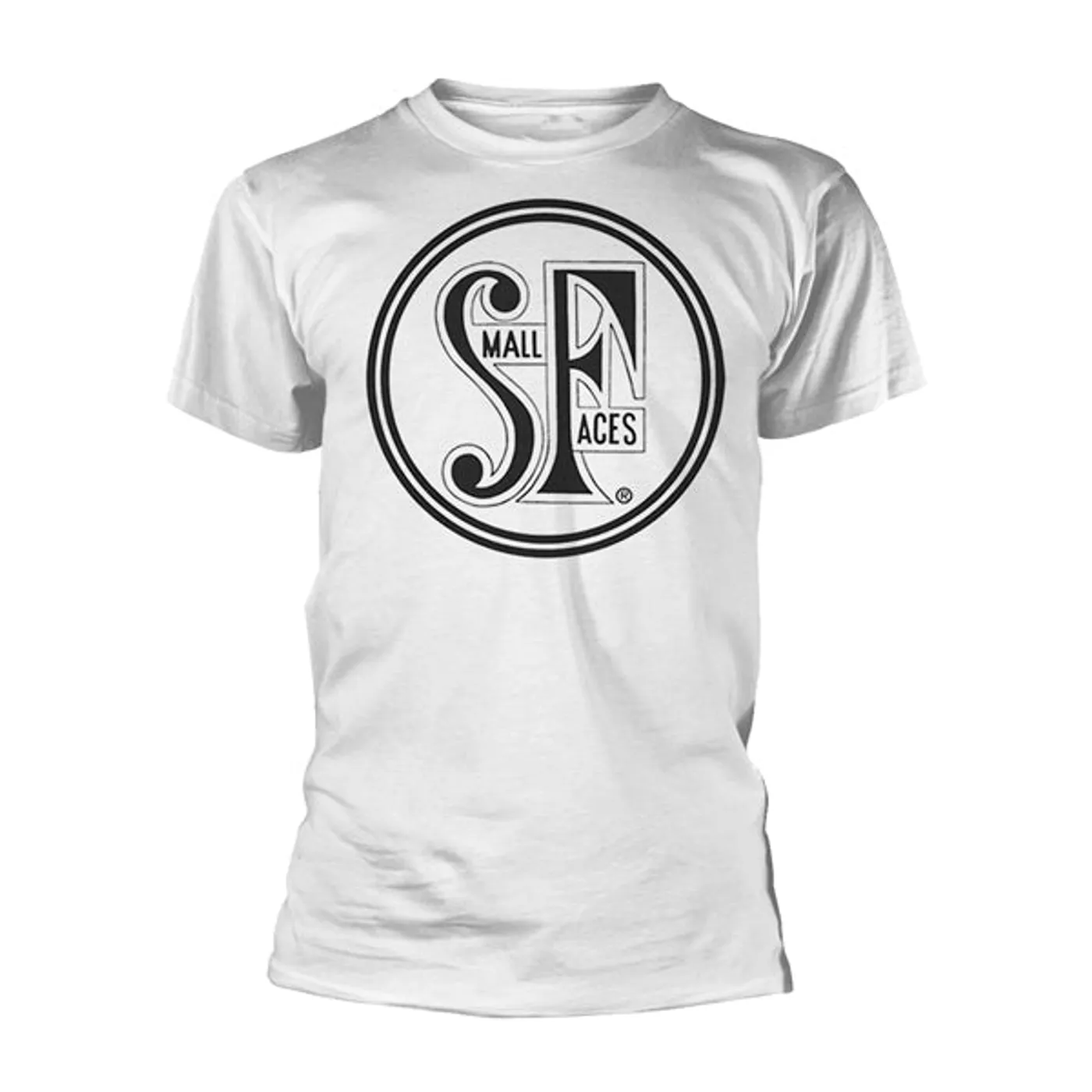 Small Faces T Shirt - Logo (White/Black)