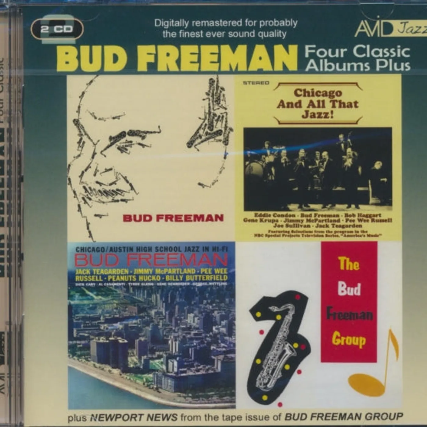 Bud Freeman CD - Four Classic Albums Plus (Bud Freeman / Chicago And All That Jazz / Chicago- Austin High School Jazz In Hi-Fi / The Bud Freeman Group)
