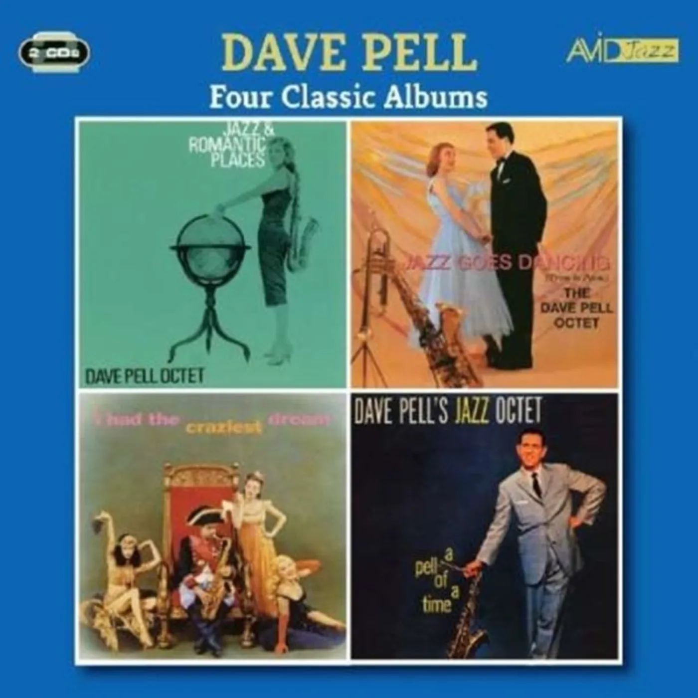 Dave Pell CD - Four Classic Albums (Jazz And Romantic Places / Jazz Goes Dancing / I Had The Craziest Dream / A Pell Of A Time)