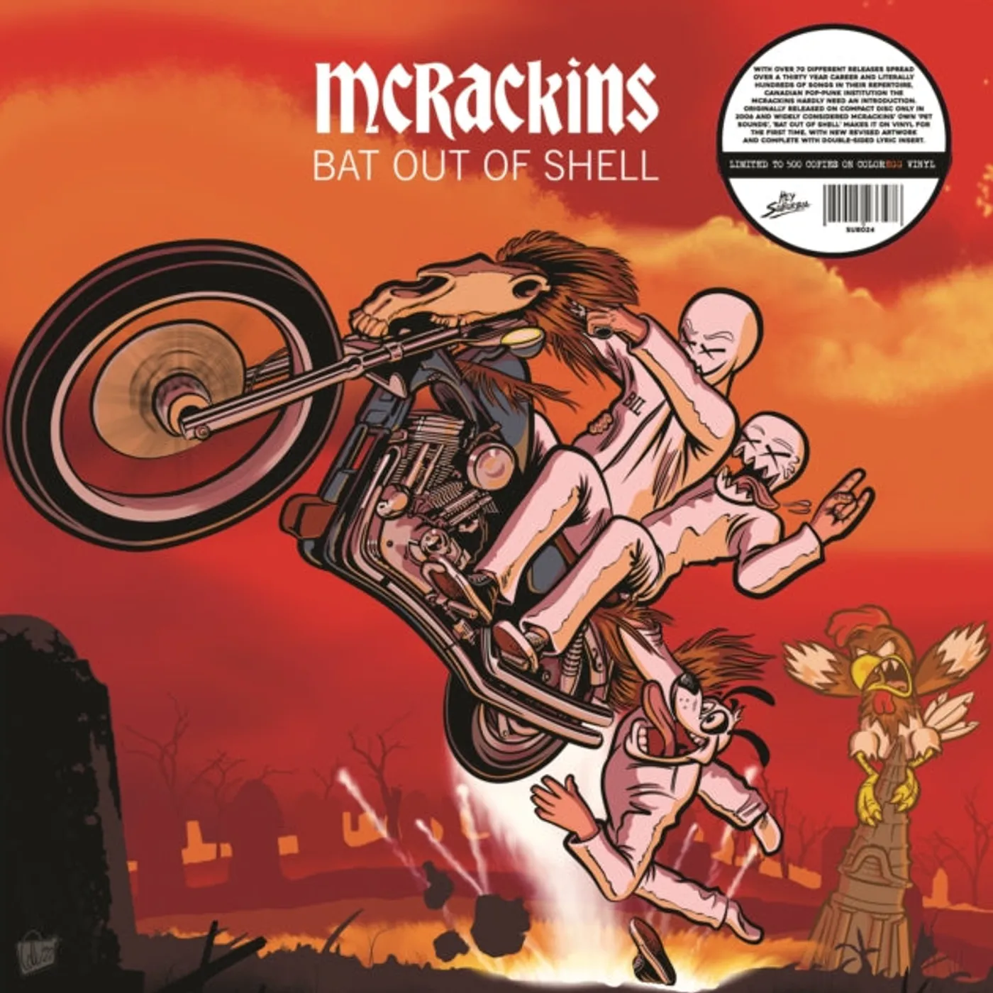 Mcrackins LP Vinyl Record - Bat Out Of Shell (Egg Coloured Vinyl)
