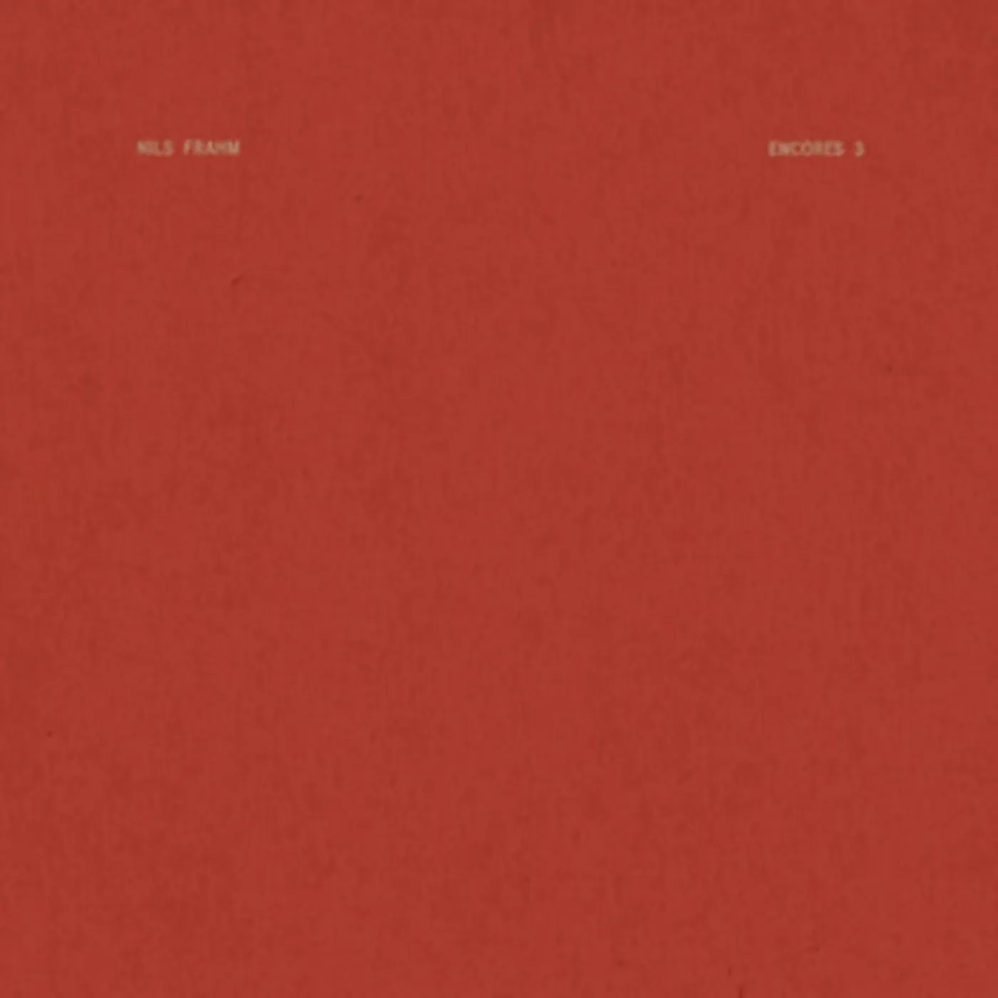 Nils Frahm LP Vinyl Record - Encores 3