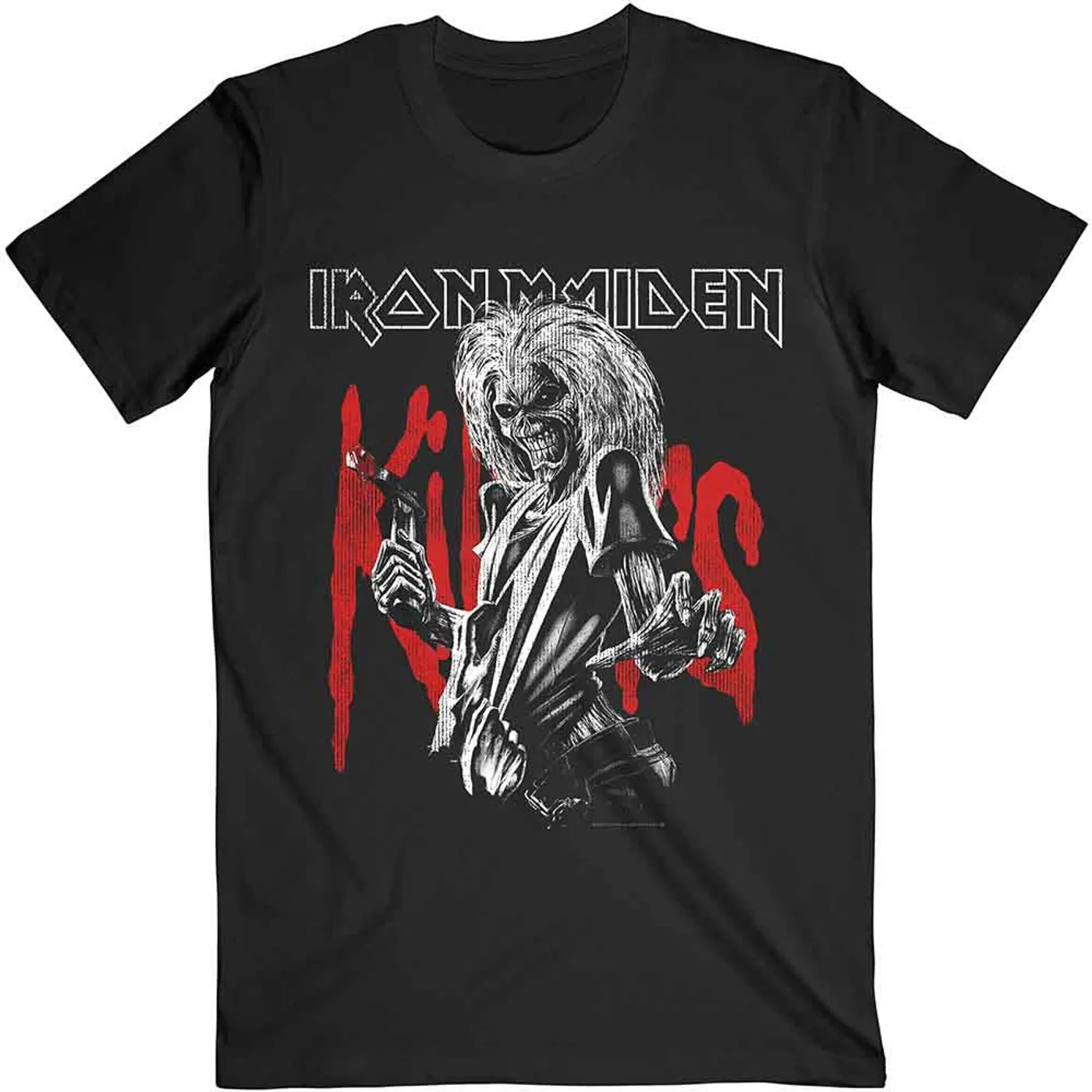 Iron Maiden T Shirt - Killers Eddie Lrg Graphic Distress