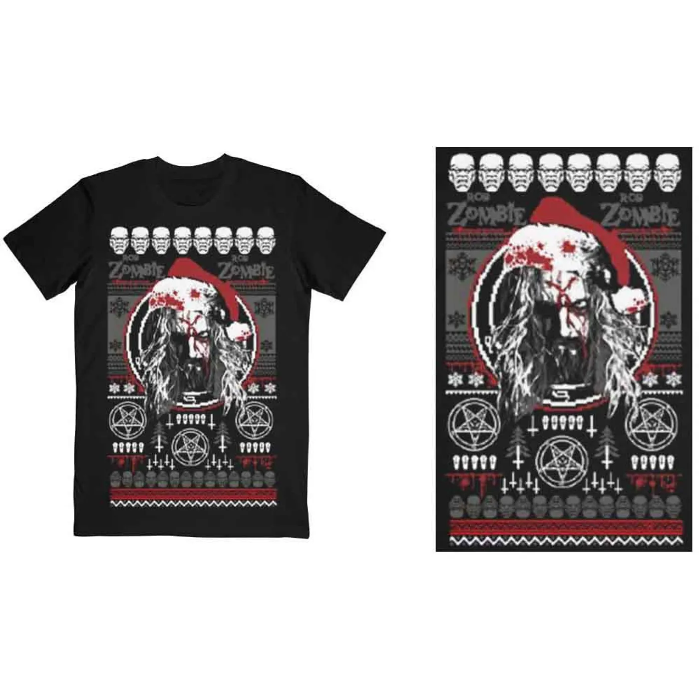 Rob Zombie T Shirt - Bloody Santa