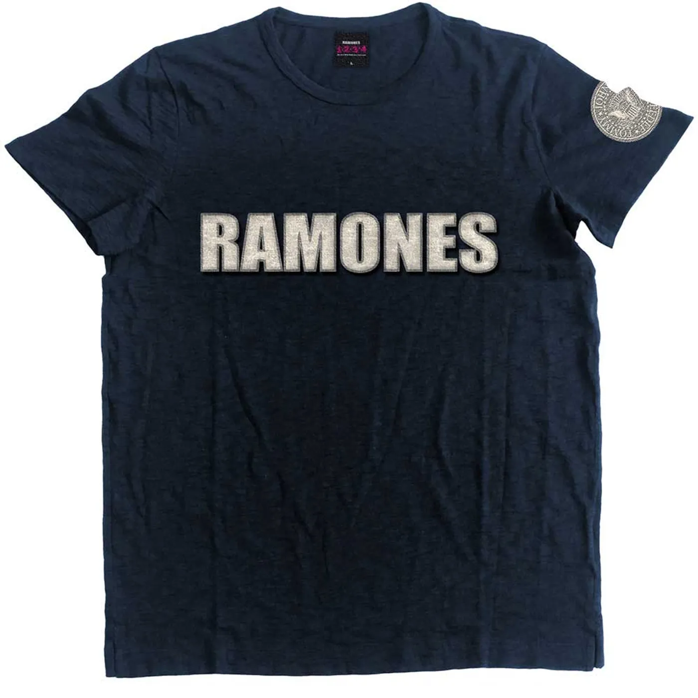 Ramones T Shirt - Logo & Seal App Slub