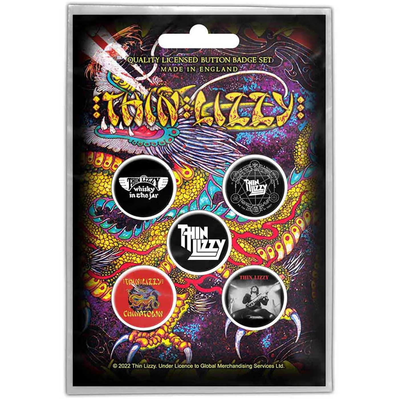 Thin Lizzy Button Badge Pack - Chinatown