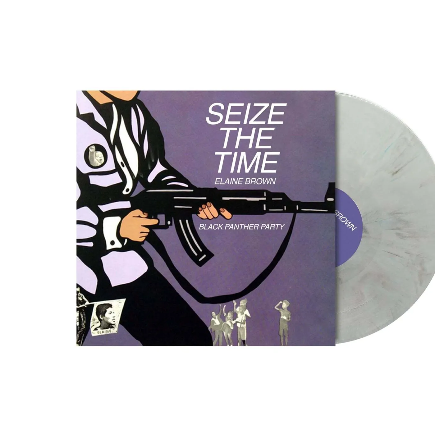 Elaine Brown (Black Panther Party) LP - Seize The Time (White Marbled Vinyl)
