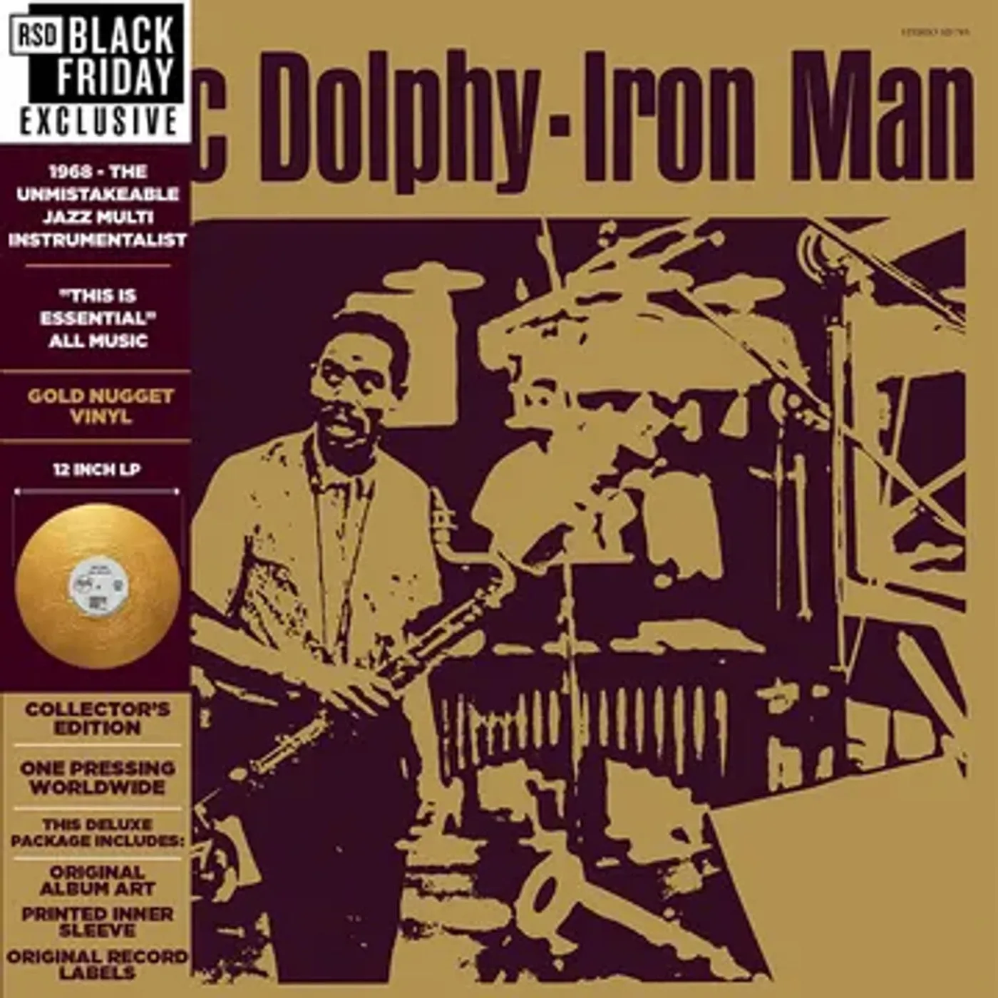 Eric Dolphy LP - Iron Man (Marble Gold Vinyl) (Black Friday 2023)