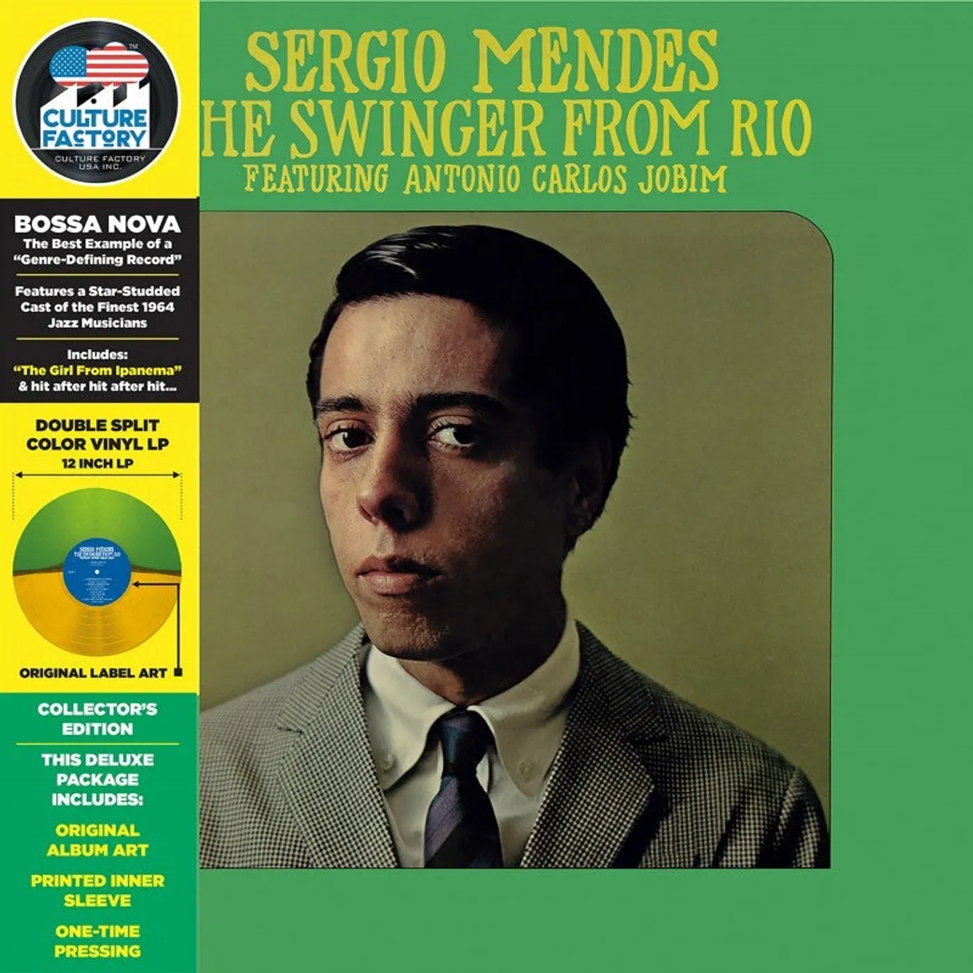 Sergio Mendes LP - The Swinger From Rio (Last Remanufacturing) (Limited Green/Yellow Vinyl)