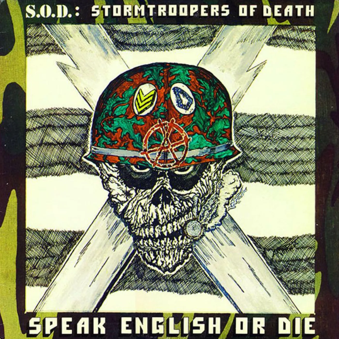 S.O.D. LP - Speak English Or Die (Olive Green/Red Splatter Vinyl)