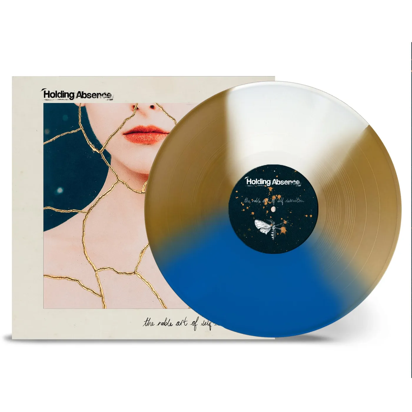 Holding Absence LP - The Noble Art Of Self Destruction (Limited Edition) ('Squad Effect' White/Mid-Blue/Gold Vinyl)