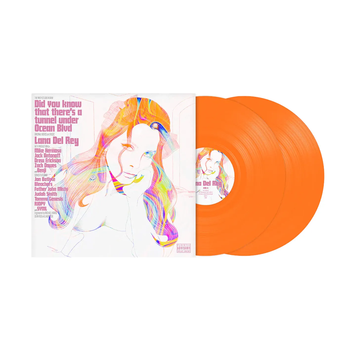 Lana Del Rey LP - Did You Know That There'S A Tunnel Under Ocean Blvd (Translucent Orange Vinyl)