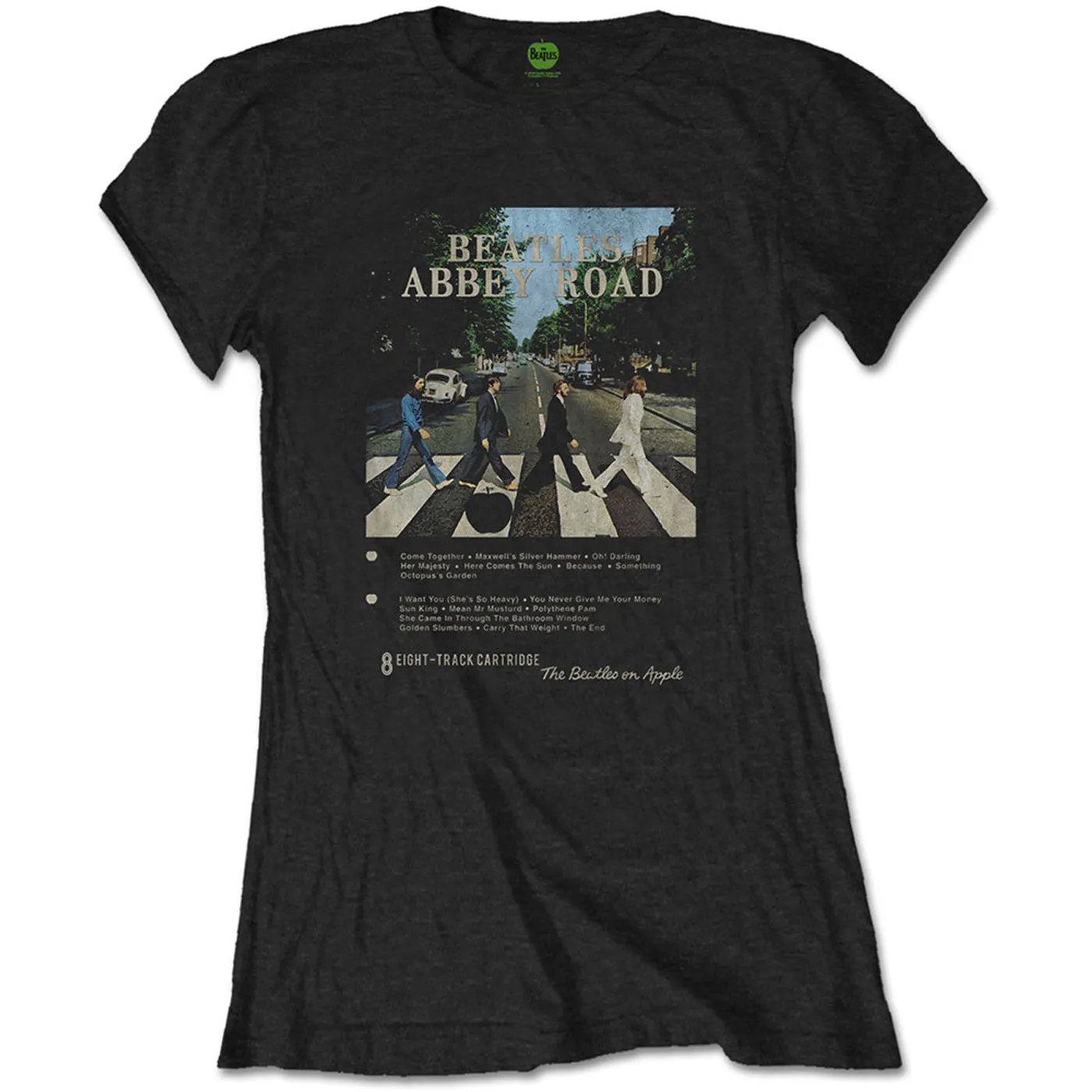 The Beatles Woman's T Shirt - Abbey Road 8 Track