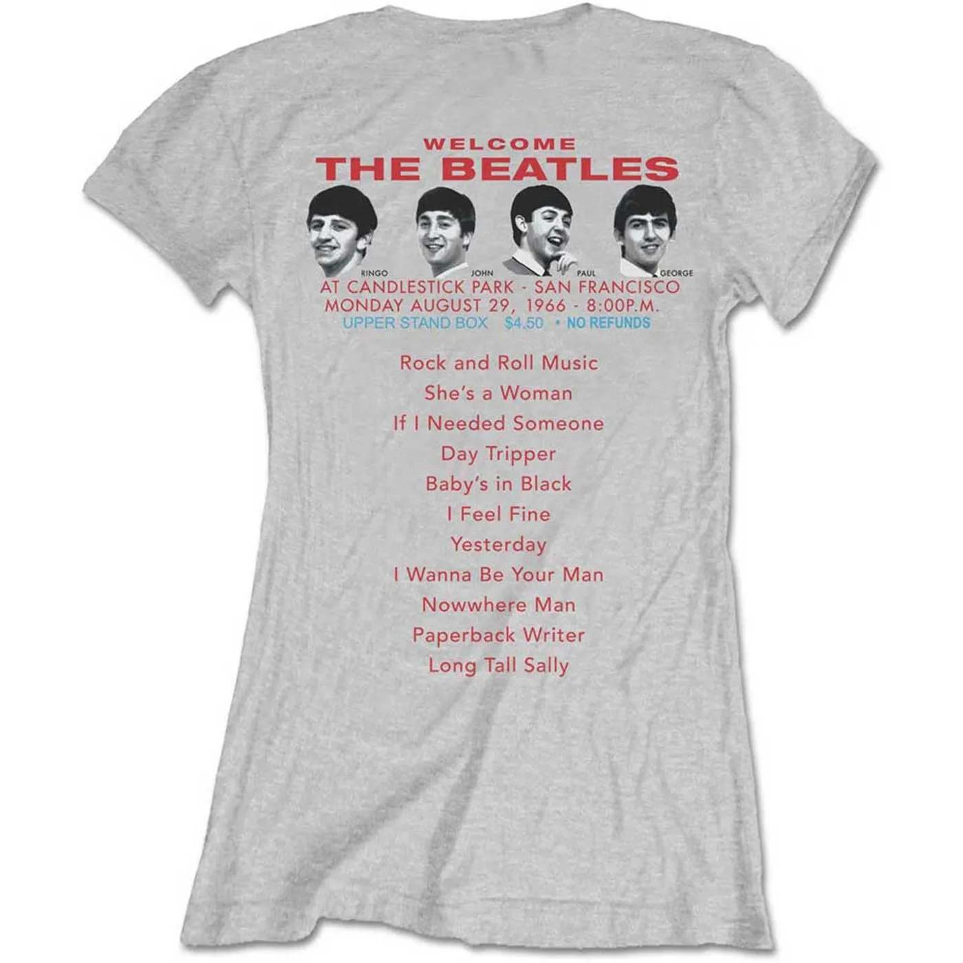 The Beatles Woman's T Shirt - Candlestick Park