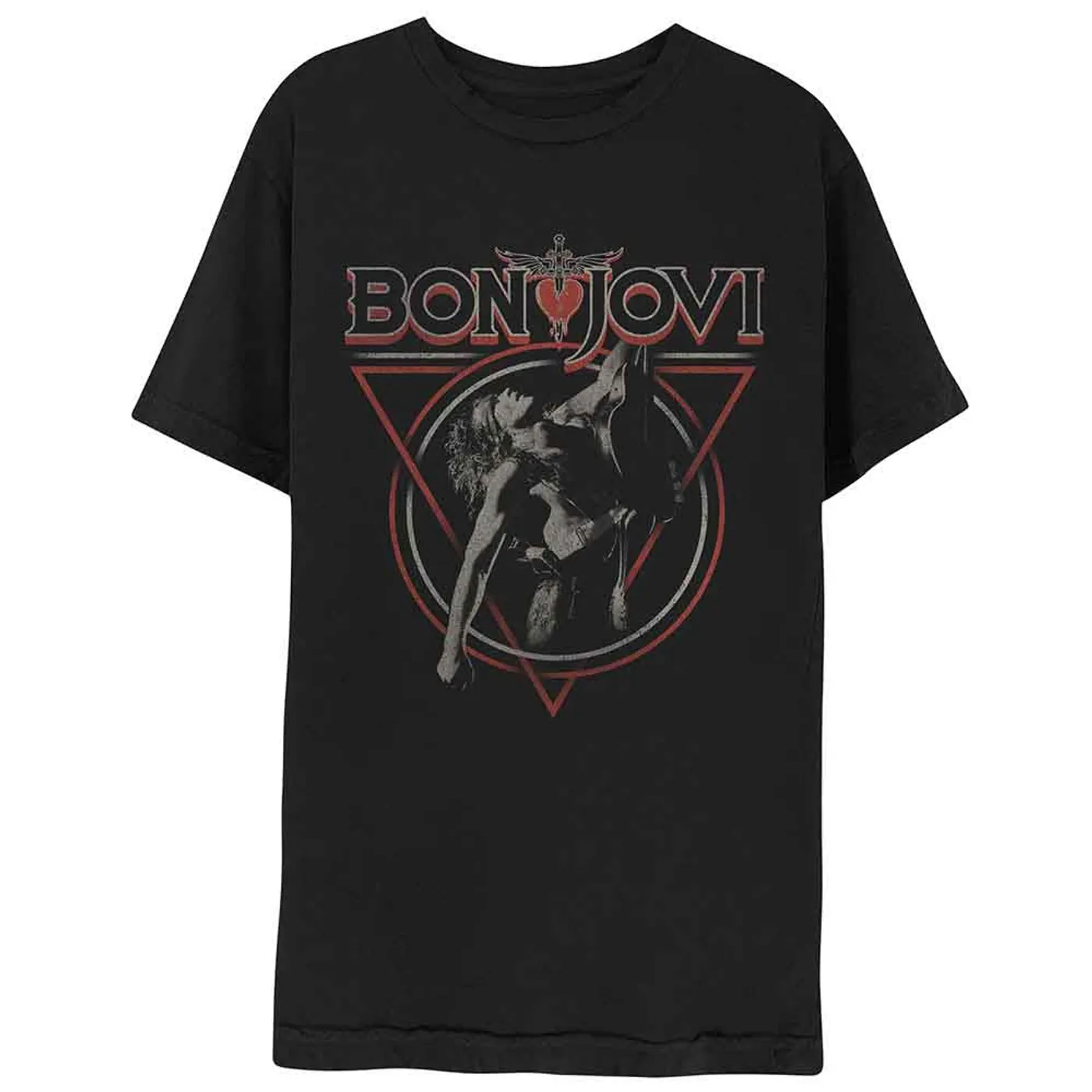 Bon Jovi T Shirt - Triangle Overlap