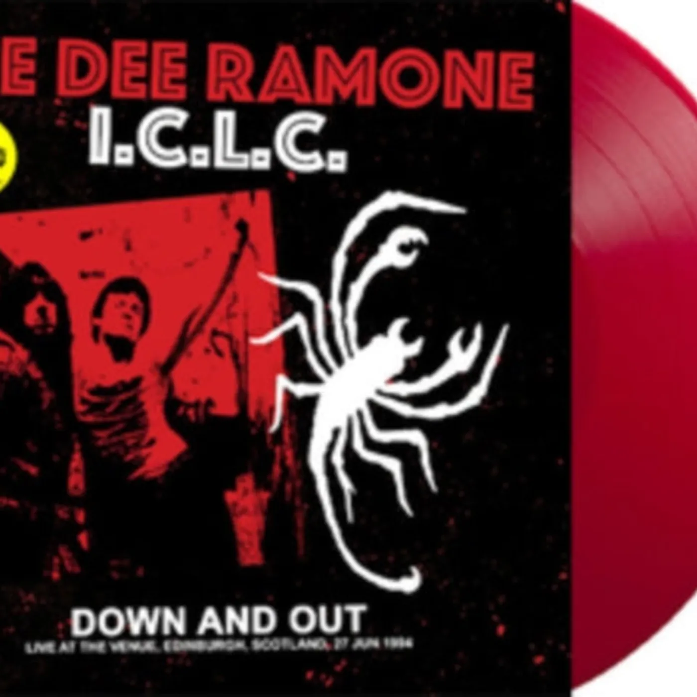 Dee Dee Ramone I.C.L.C. LP Vinyl Record - Down And Out: Live At The Venue. Edinburgh. Scotland. 27 Jun 19 94 - Fm Broadcast (Red Vinyl)