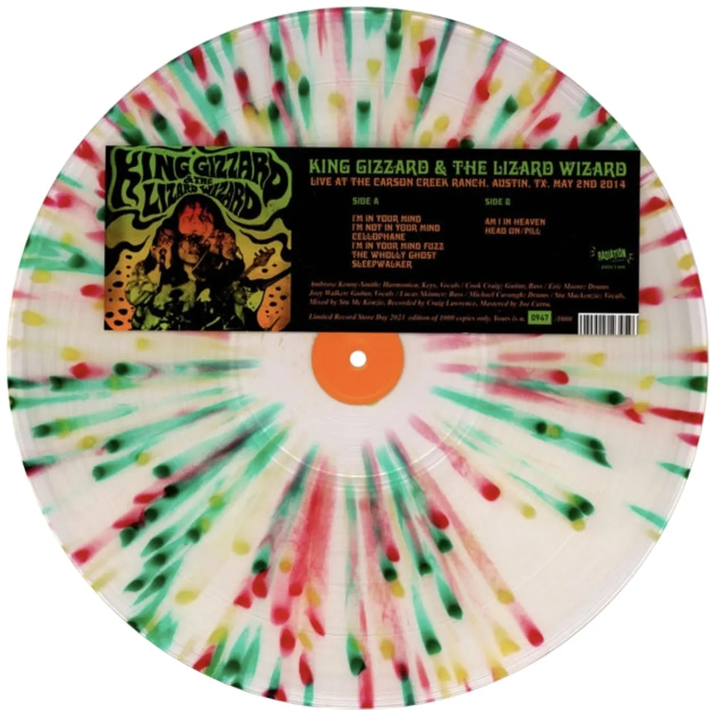 King Gizzard & The Lizard WizardLP Vinyl Record - Live At The Carson Creek Ranch. Austin. TX. May 2nd 20. 14  (Splatter Vinyl)
