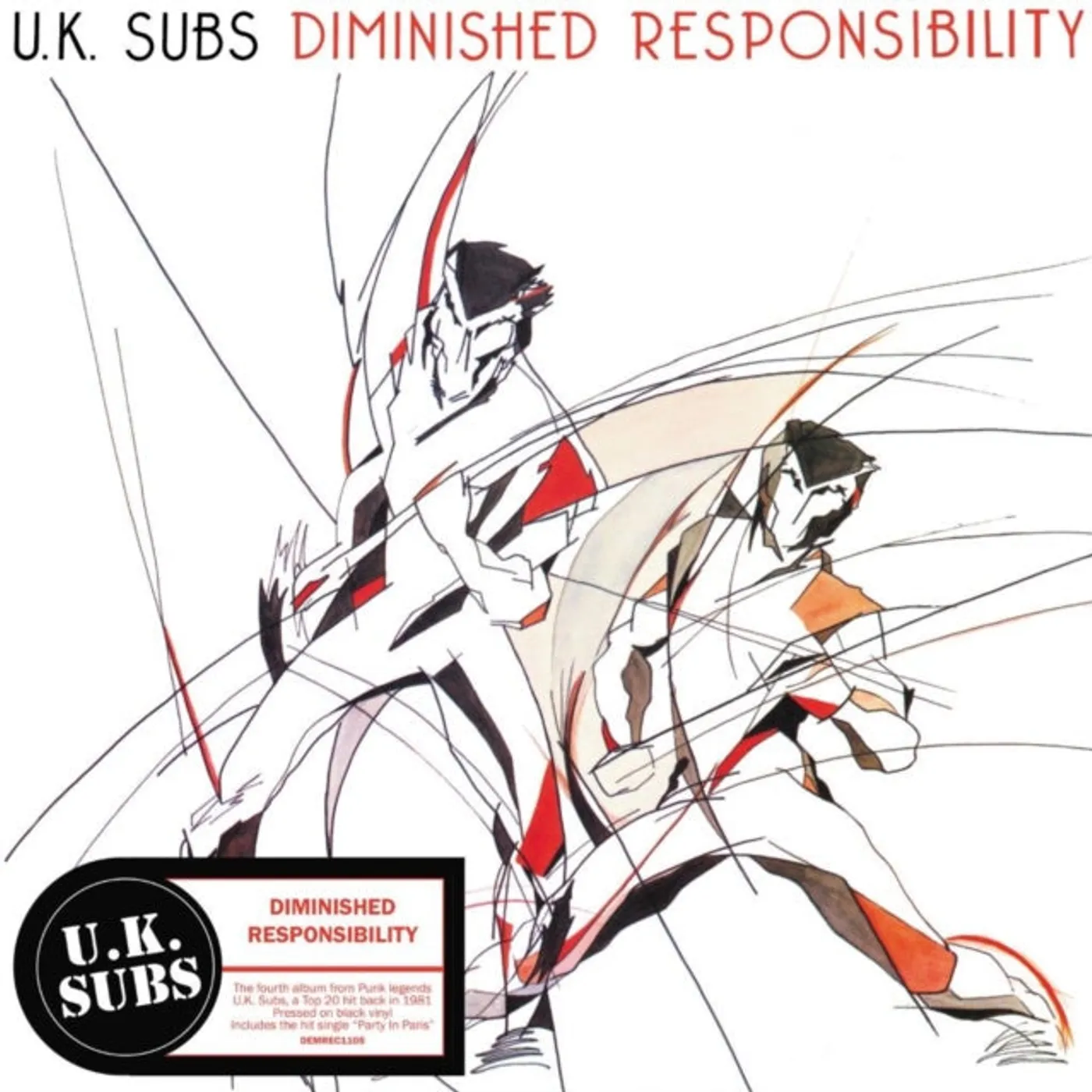 U.K. Subs U.K .Subs LP Vinyl Record - Diminished Responsibility