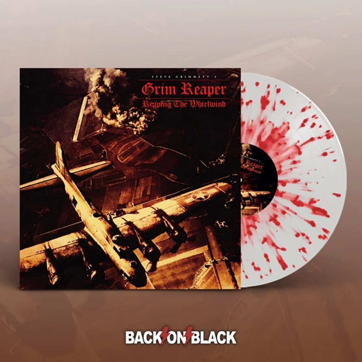Grim Reaper LP - Reaping The Whirlwind â‚¬â€œ Live British Steel Festival 2018 (White W/ Red Splatter Vinyl)