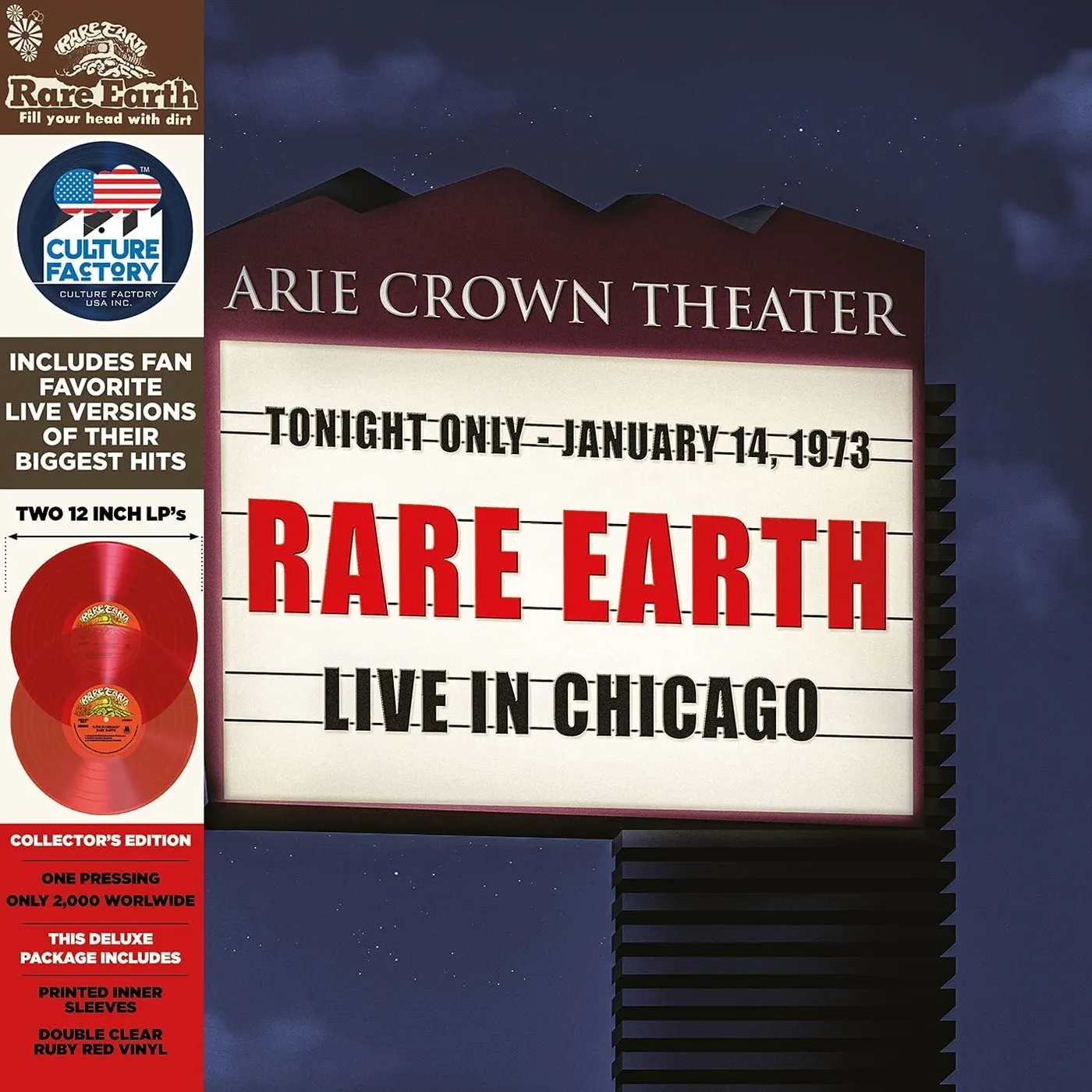 Rare Earth LP - Live In Chicago (Red Vinyl)